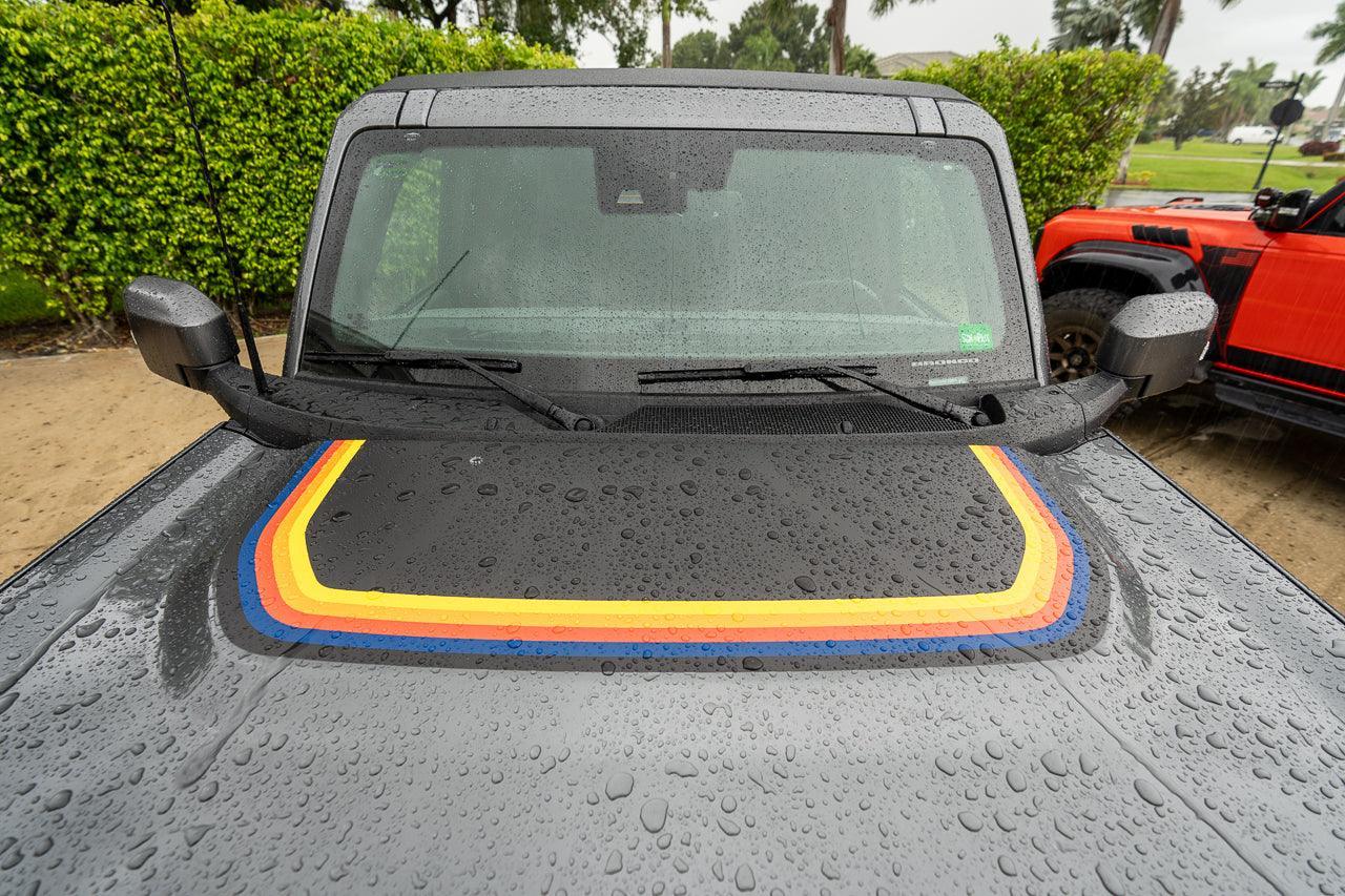 Badlands 5 Bar Retro Stripe Package (Hood, Lower Door Protection, Door Sills) - 2021+ Bronco