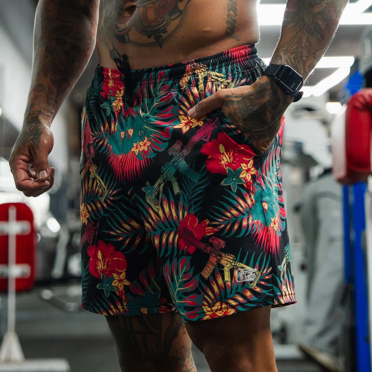 Men's Performance Training Shorts | 5.5"- Tropical Assassin