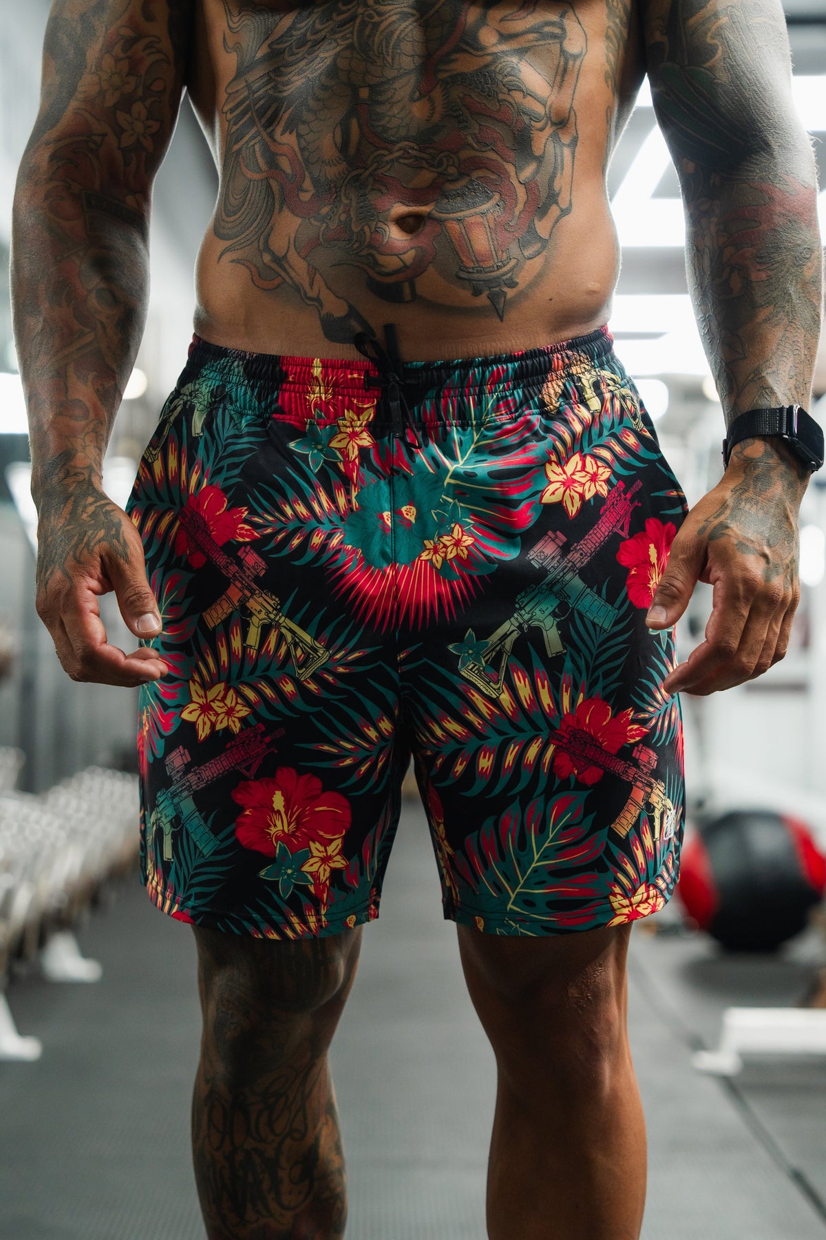 Men's Performance Training Shorts | 5.5"- Tropical Assassin