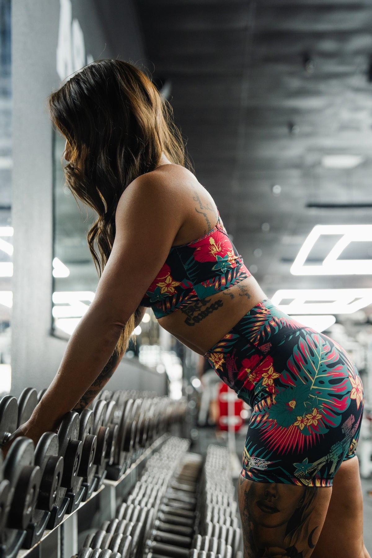 Cross Back Sports Bra | Tropical Assassin