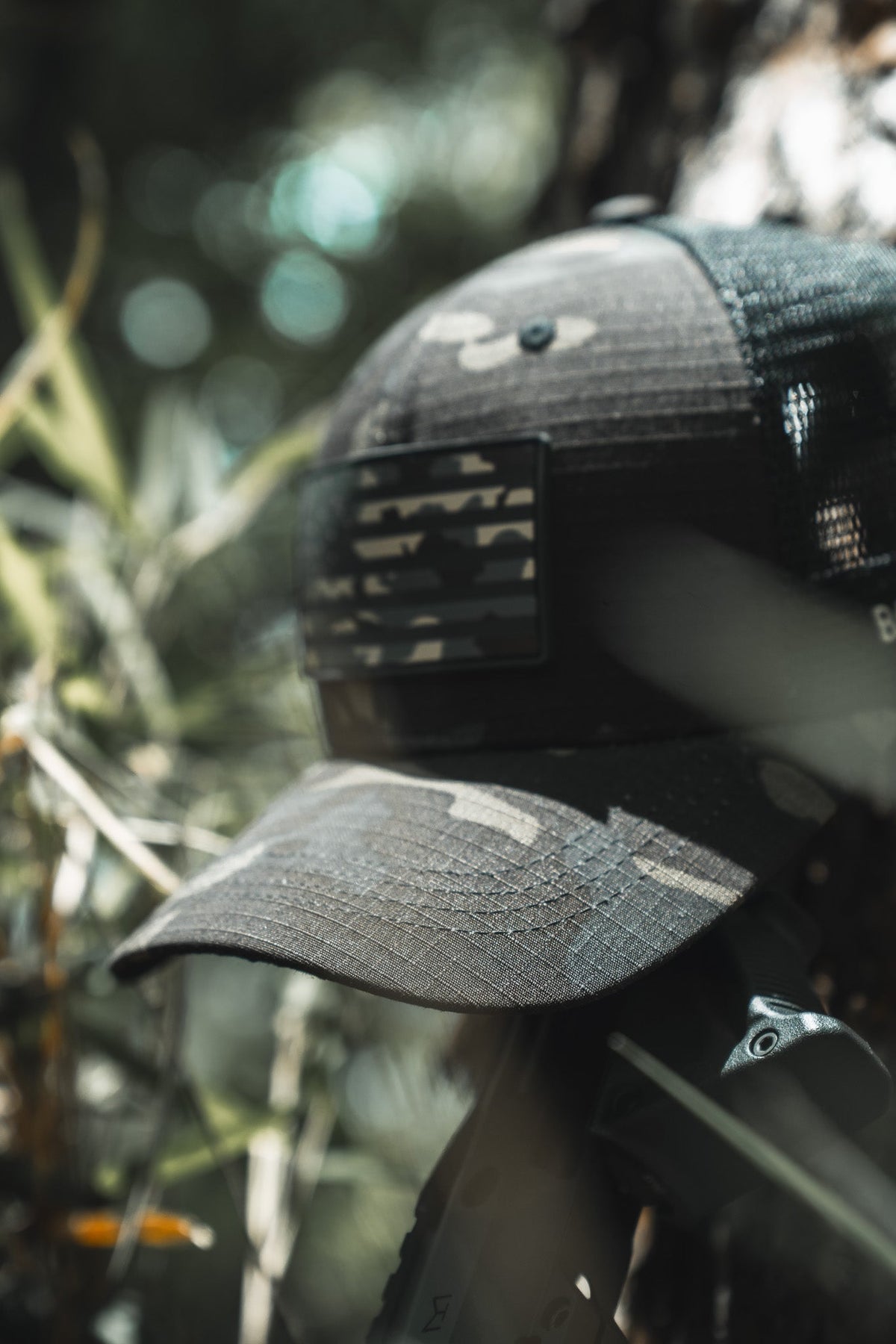 Born United Black Camo Trucker - Camo Flag