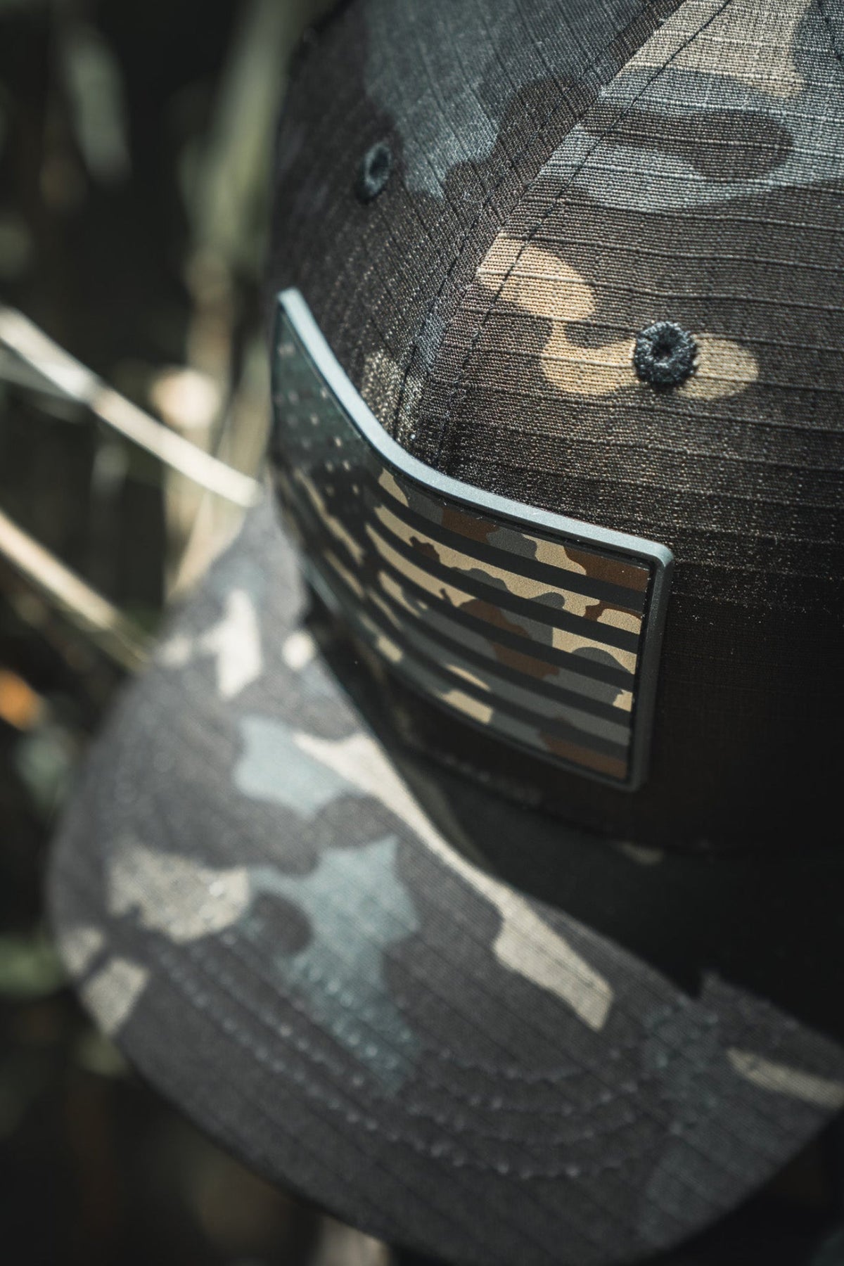 Born United Black Camo Trucker - Camo Flag