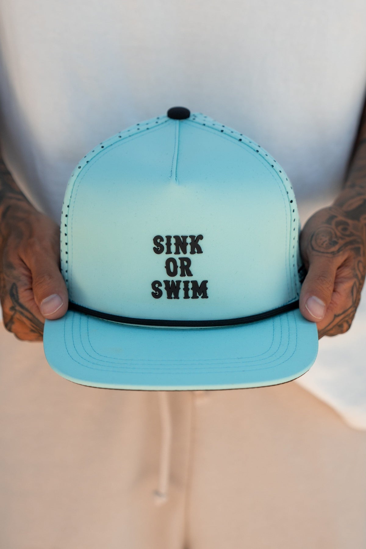 Sink Or Swim Sea Foam PVC Snapback