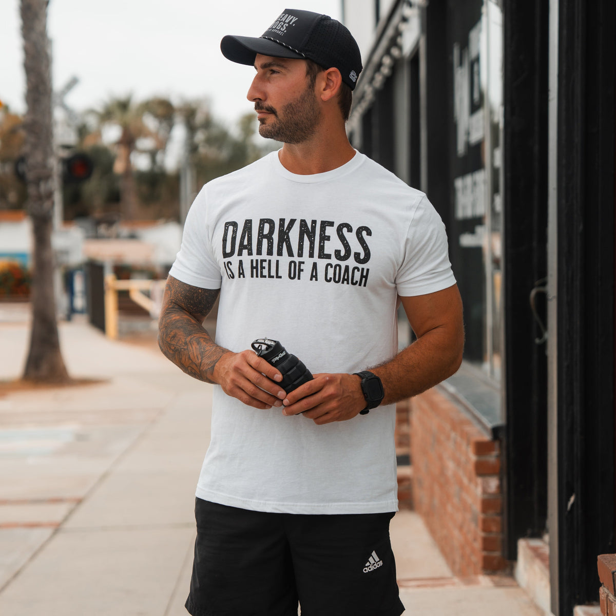 Darkness is a HELL of a Coach - White Edition Tee