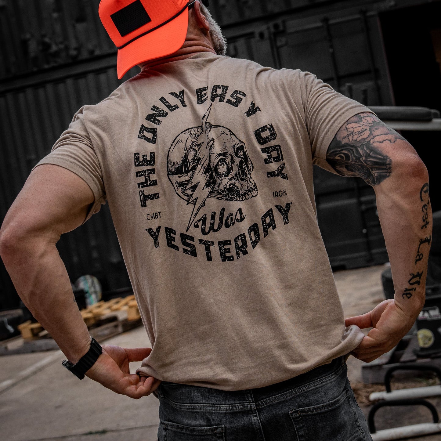 Only Easy Day Was Yesterday Skull Men's T-Shirt