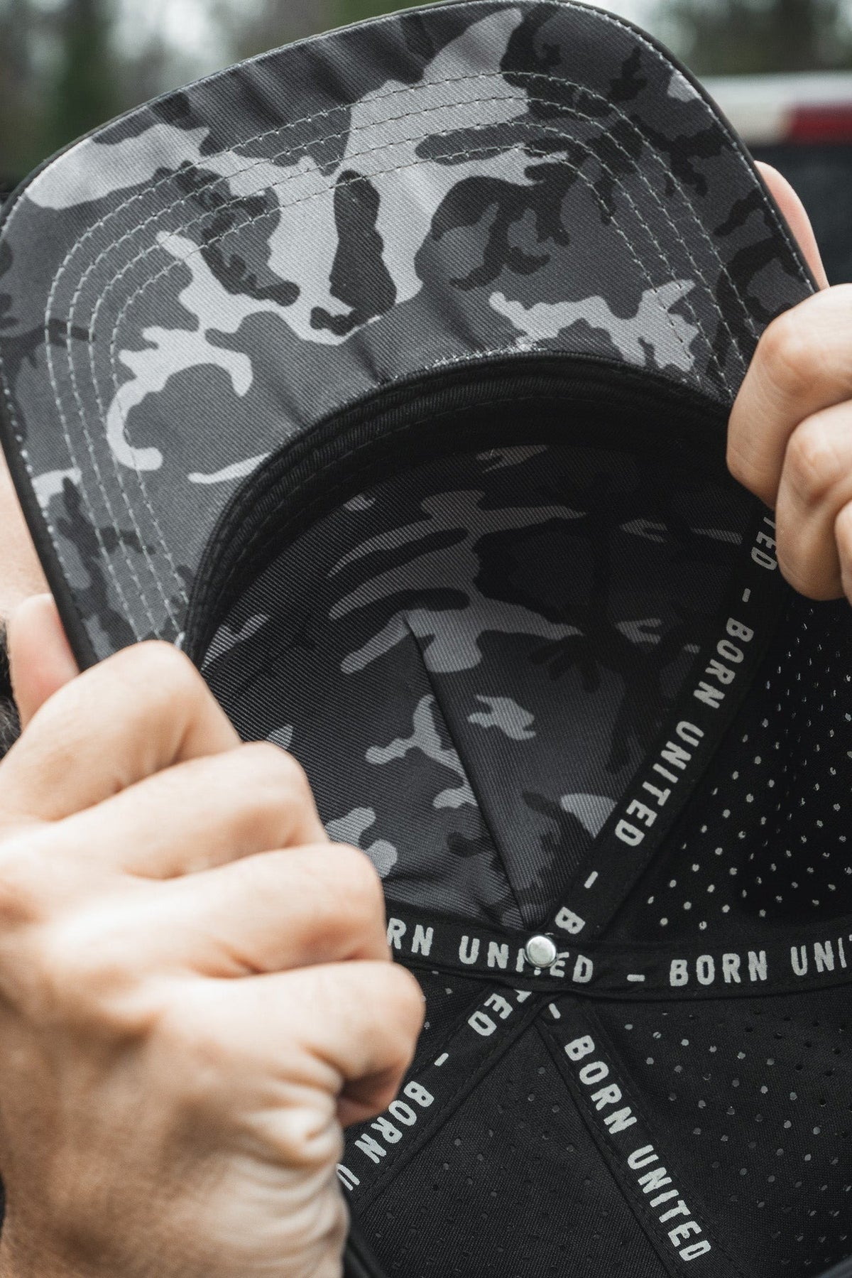 Born United Premium Flag Snapback - Blackout