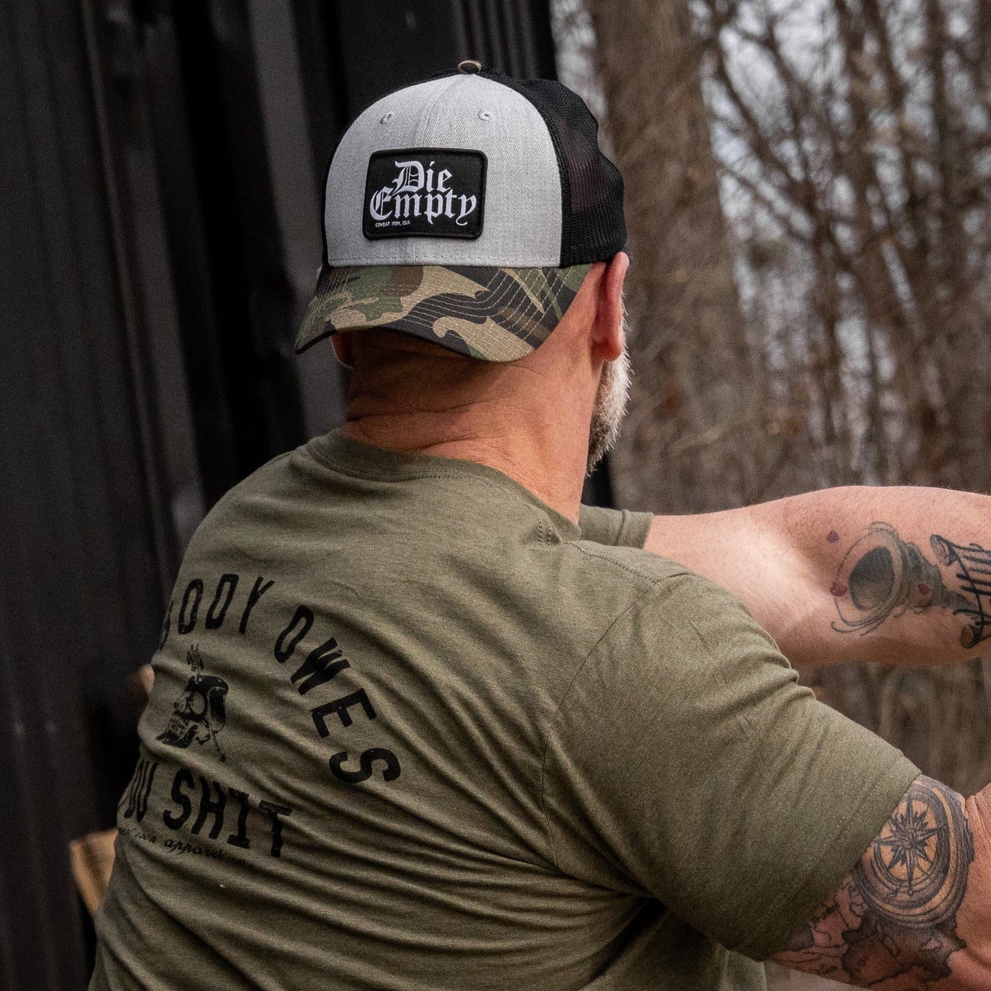 Die Empty Black Patch Snapback Hat