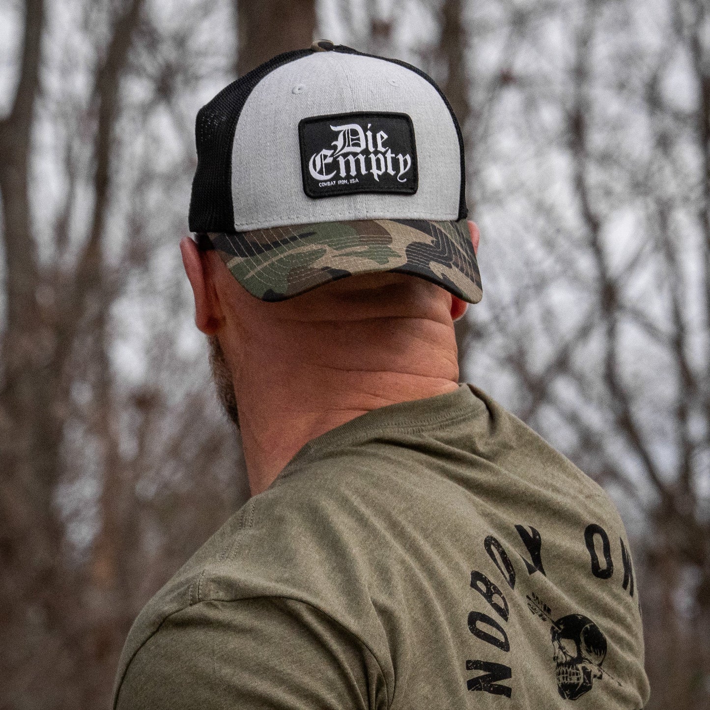 Die Empty Black Patch Snapback Hat