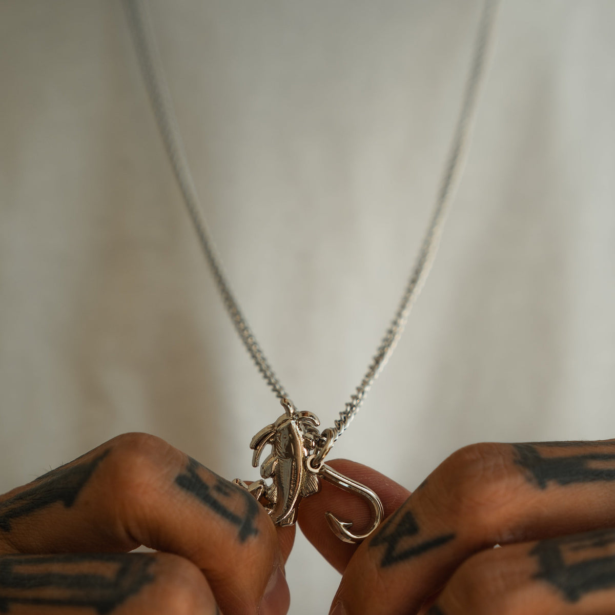 Mud Cat Noodler - Stainless Steel Necklace