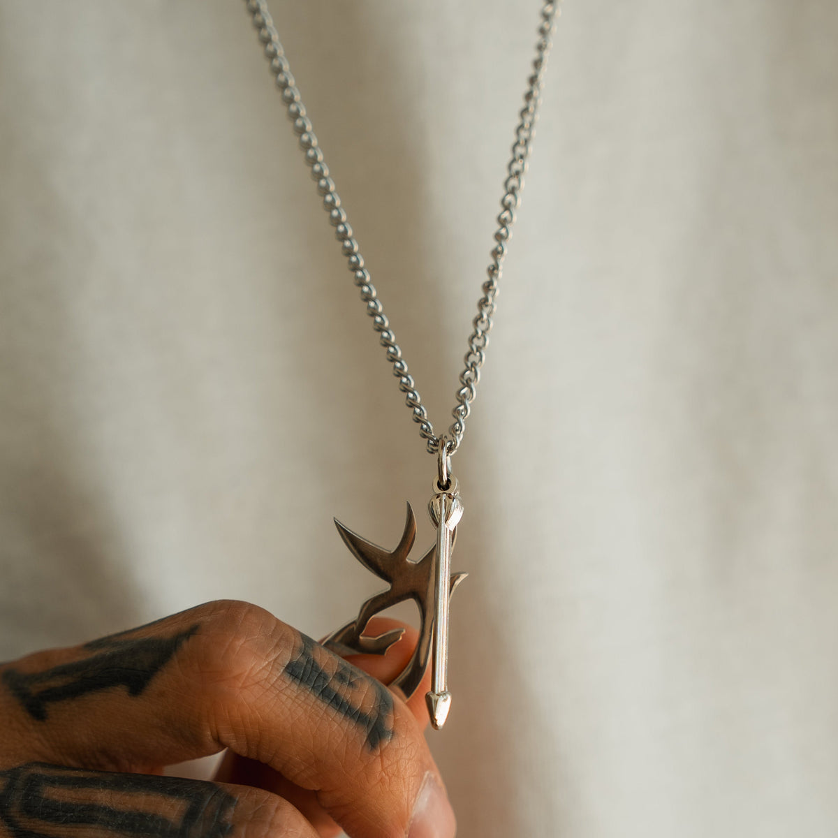 Big Buck Bow Hunter - Stainless Steel Necklace