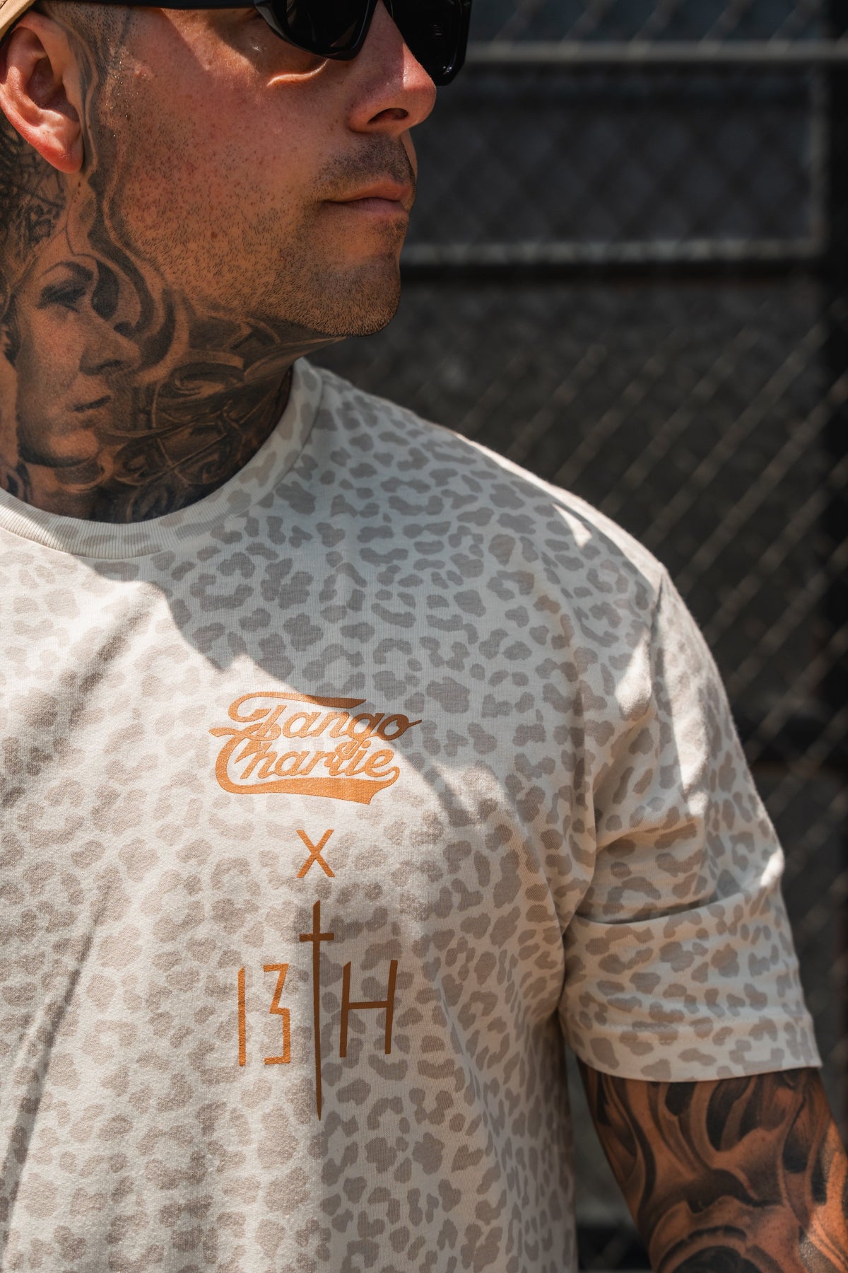 Lift Heavy. Pray Hard. Cream Leopard - Tee