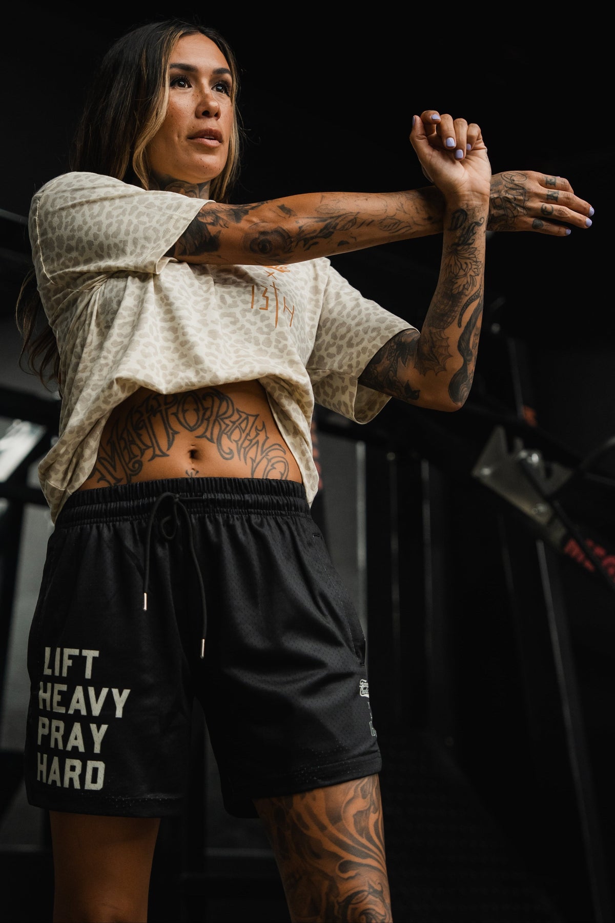 Men's Mesh Lifestyle Shorts | 5.5"- Lift Heavy Pray Hard Black