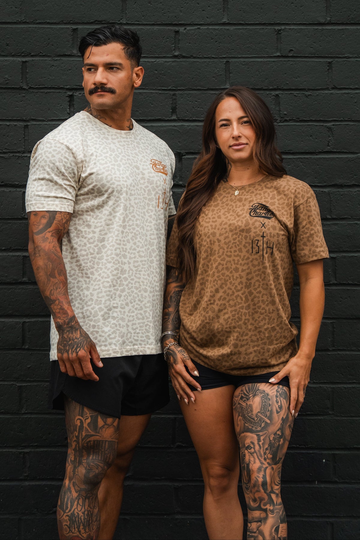 Lift Heavy. Pray Hard. Cream Leopard - Tee