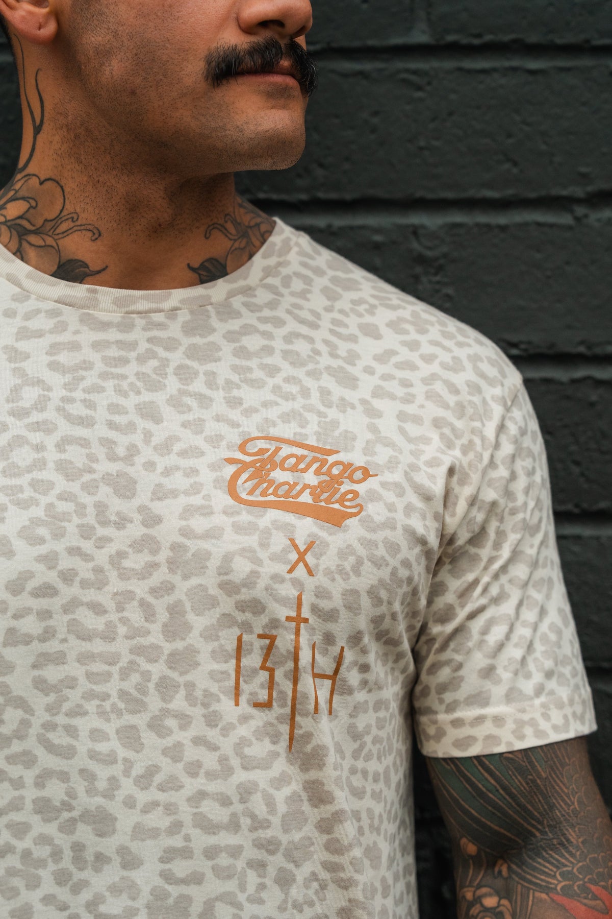 Lift Heavy. Pray Hard. Cream Leopard - Tee