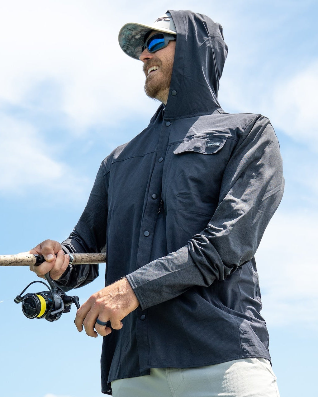 Cast Hooded Button Up – Charcoal – Men’s