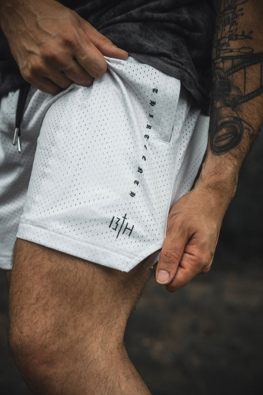 Men's Mesh Lifestyle Shorts | 5.5"- Christ is King Ivory
