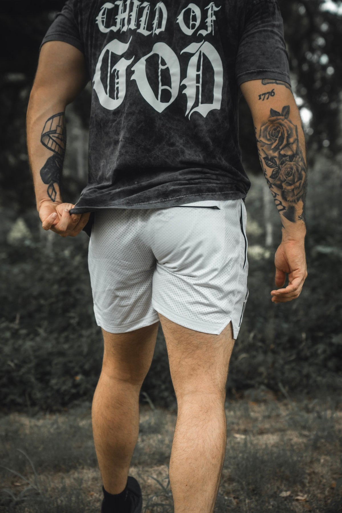 Men's Mesh Lifestyle Shorts | 5.5"- Christ is King Ivory