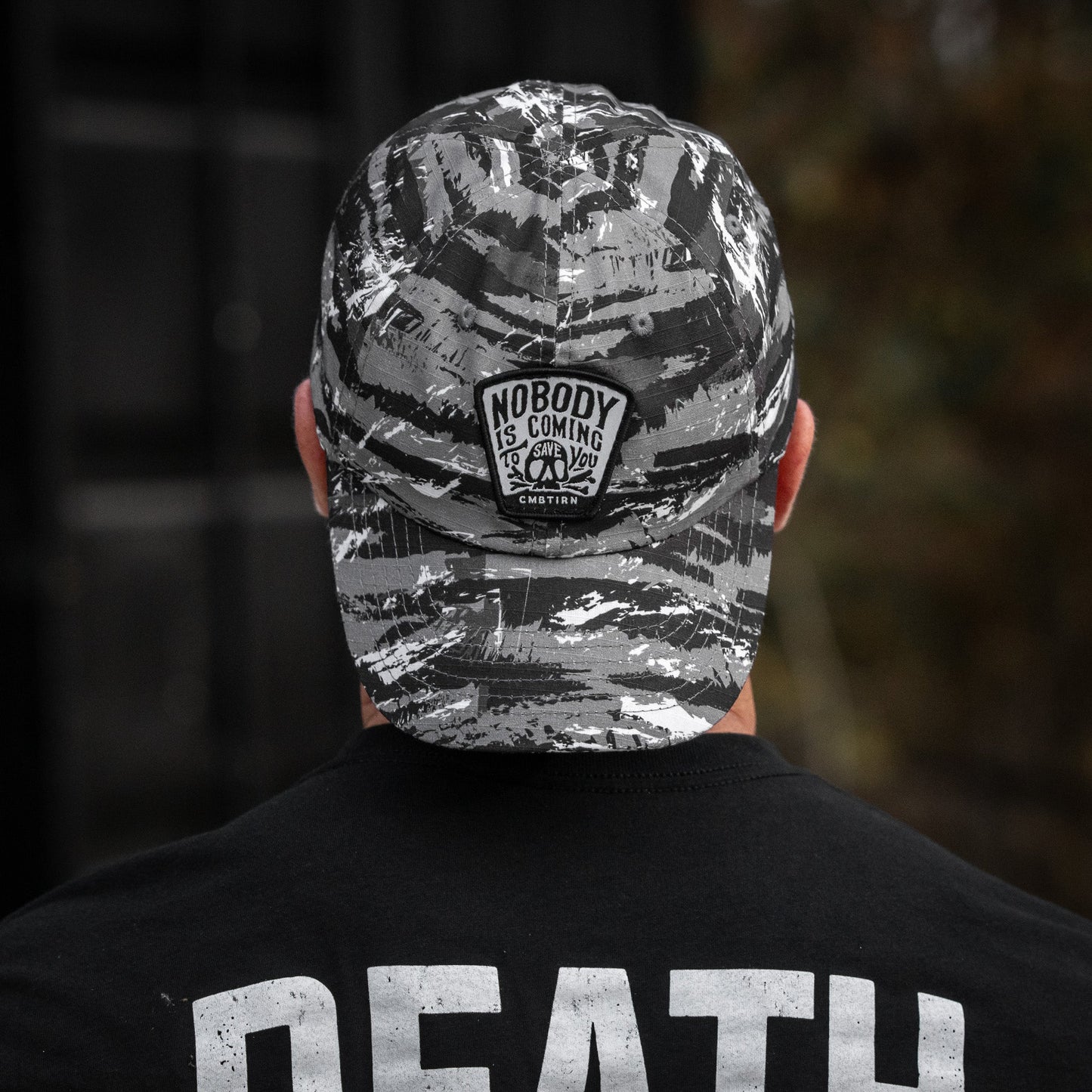 Nobody Is Coming To Save You Skull Patch Ripstop Snapback