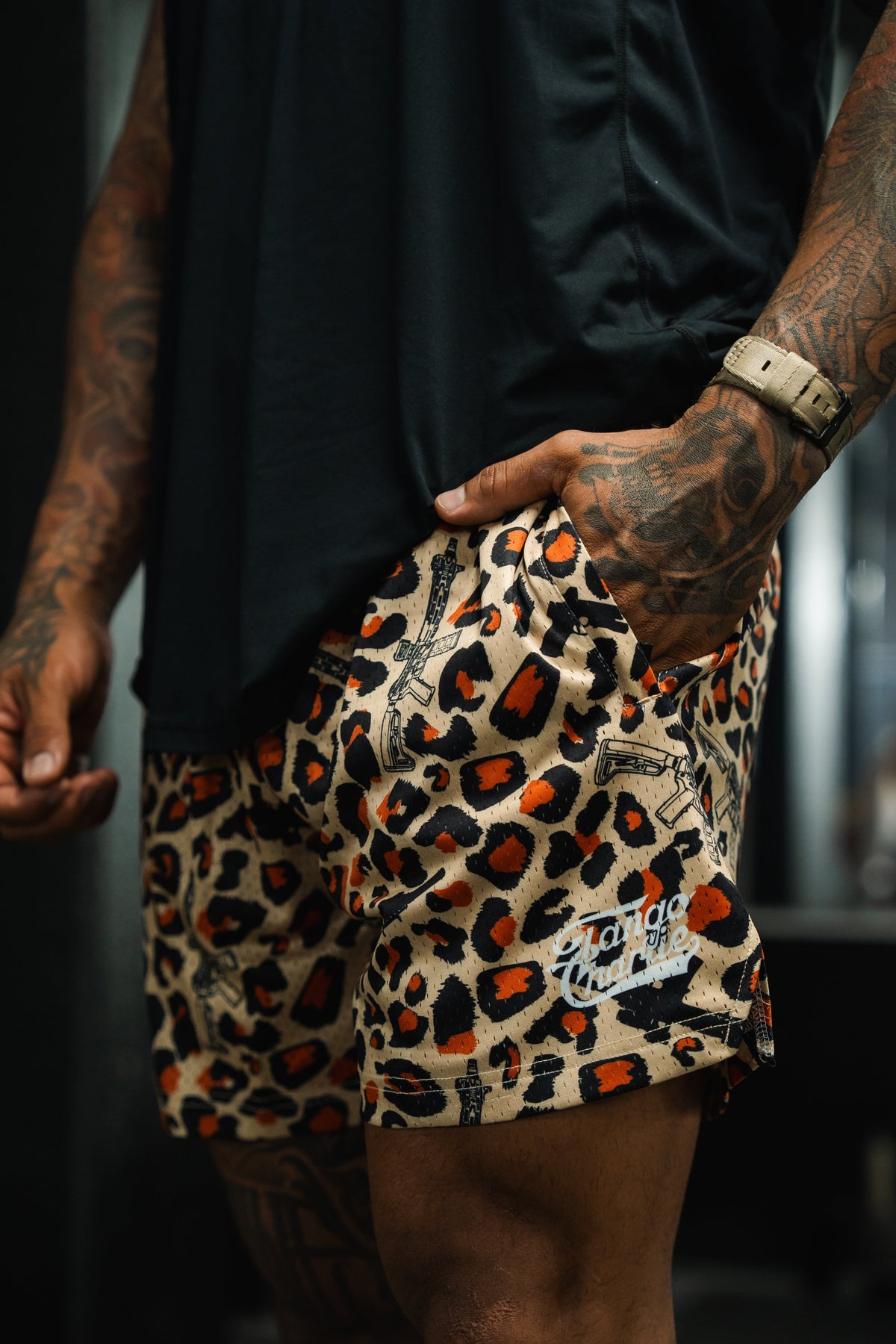 Men's Mesh Lifestyle Shorts | 5.5"- Loaded Leopard