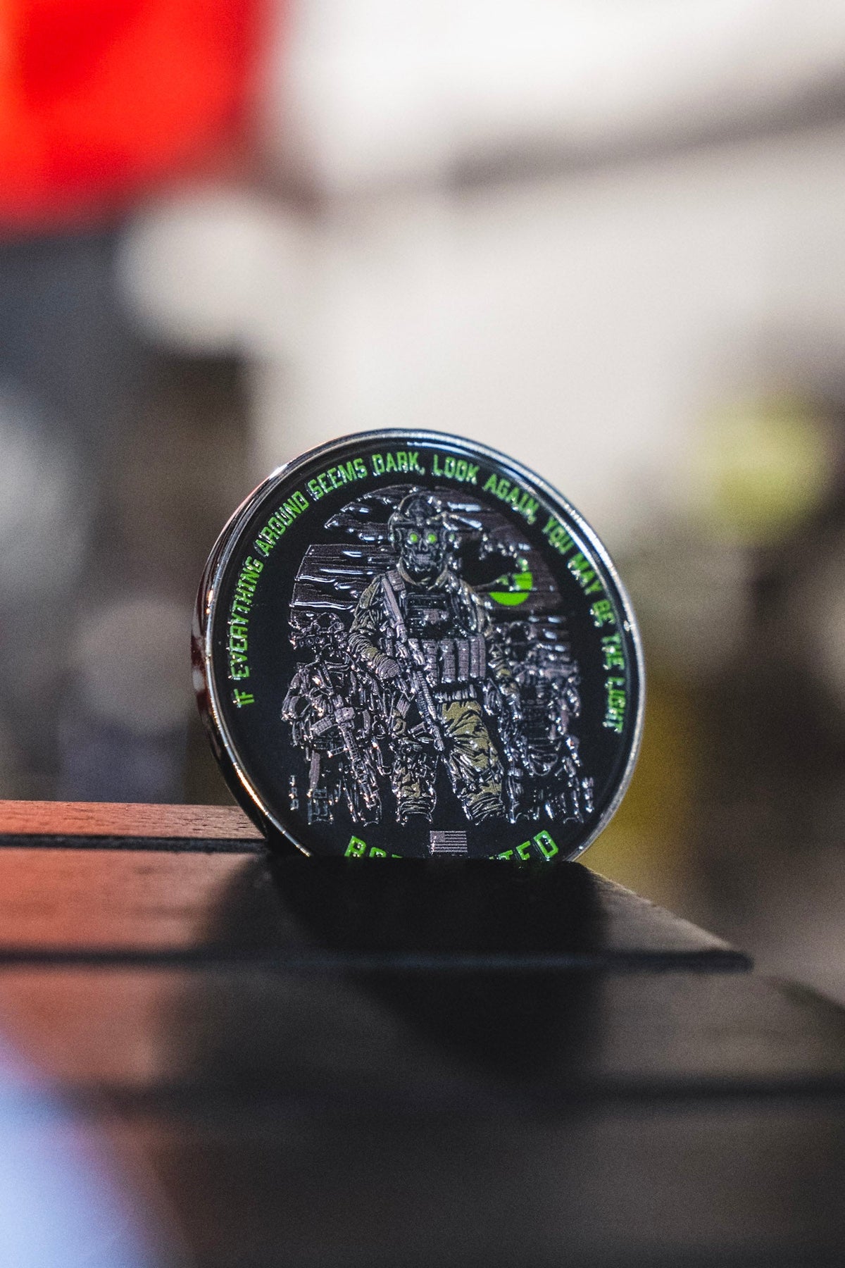 Light in the Darkness Challenge Coin