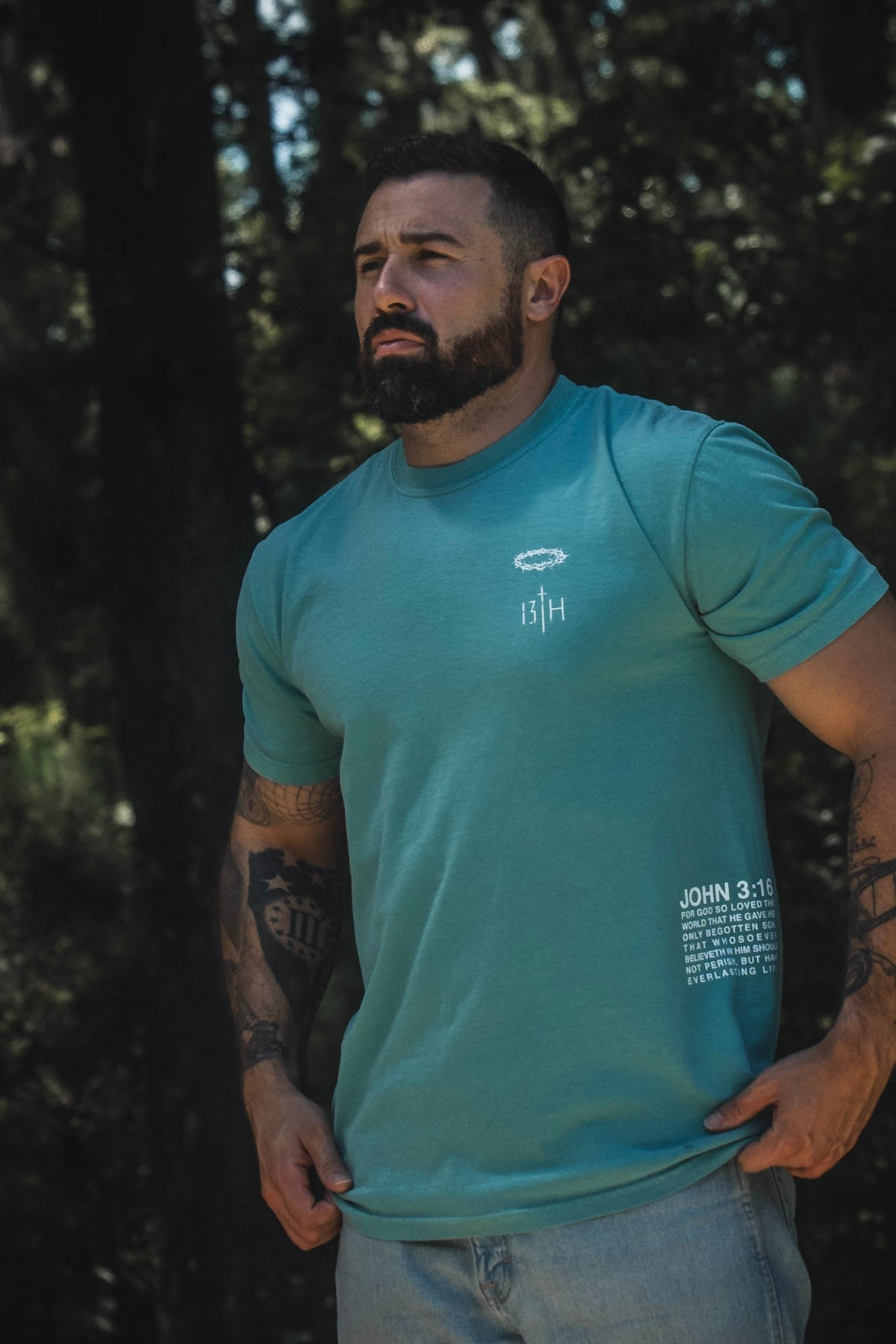 Jesus Saves Premium Tee - Seafoam