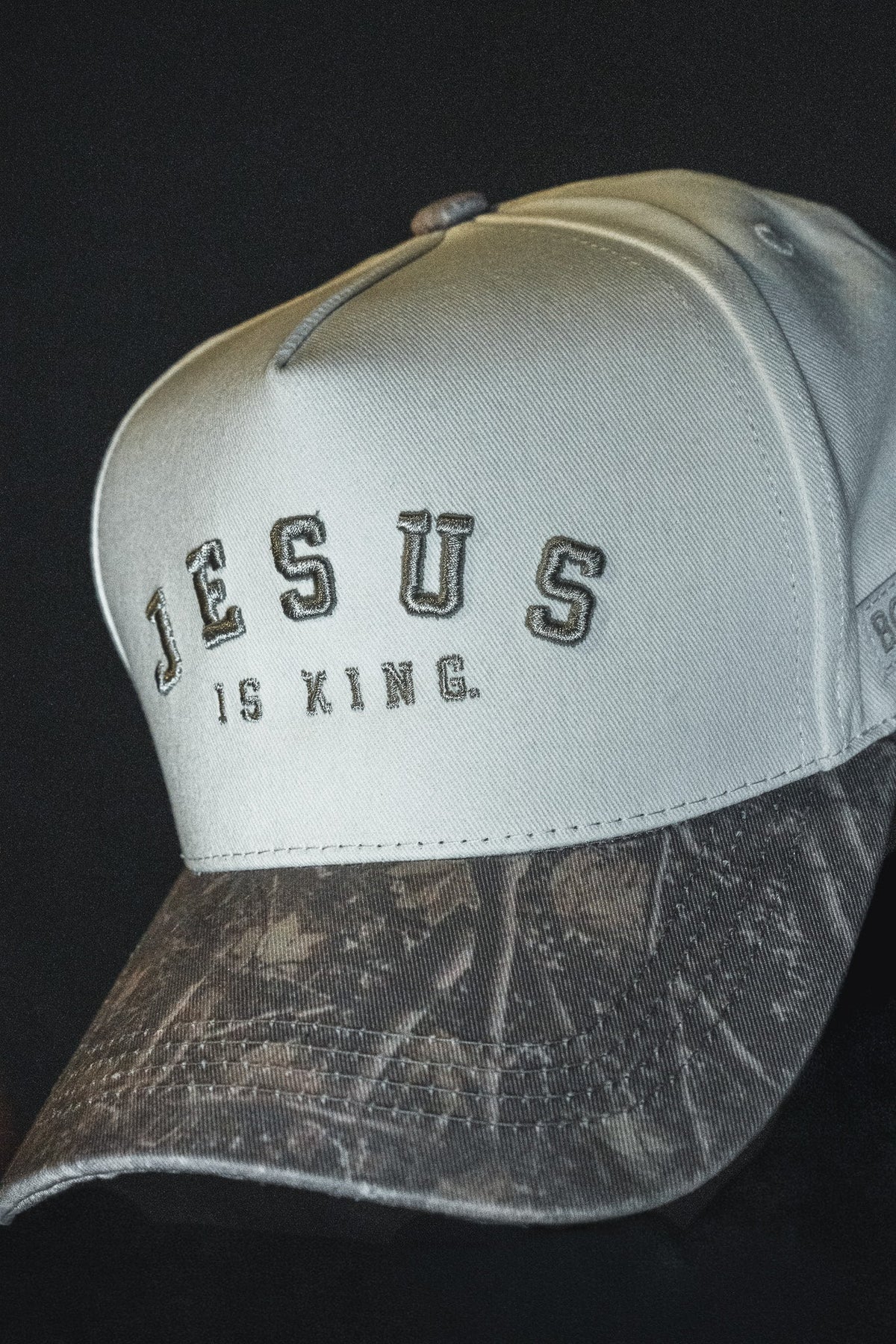 Jesus is King - Ivory and Deadwood Camo Snapback