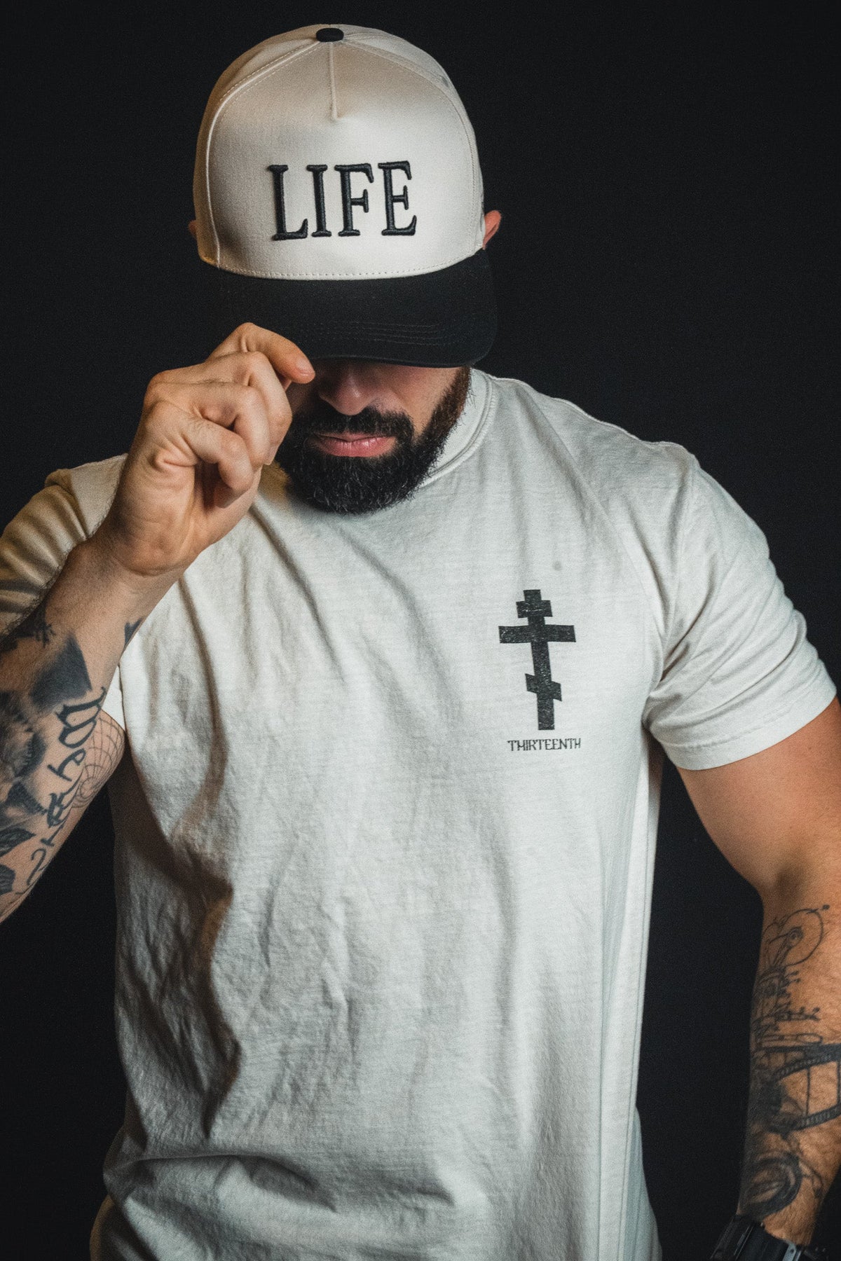 LIFE - Ivory and Black Snapback