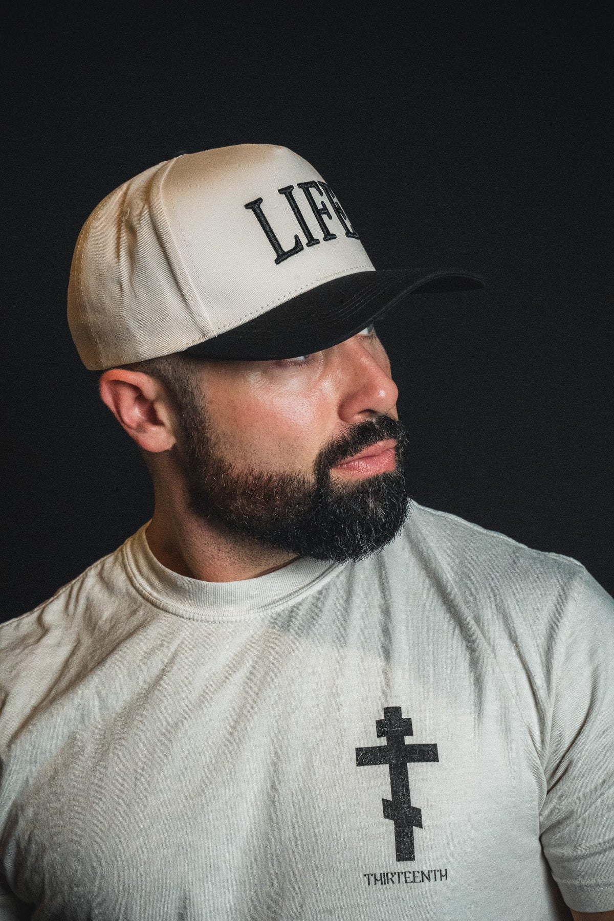 LIFE - Ivory and Black Snapback