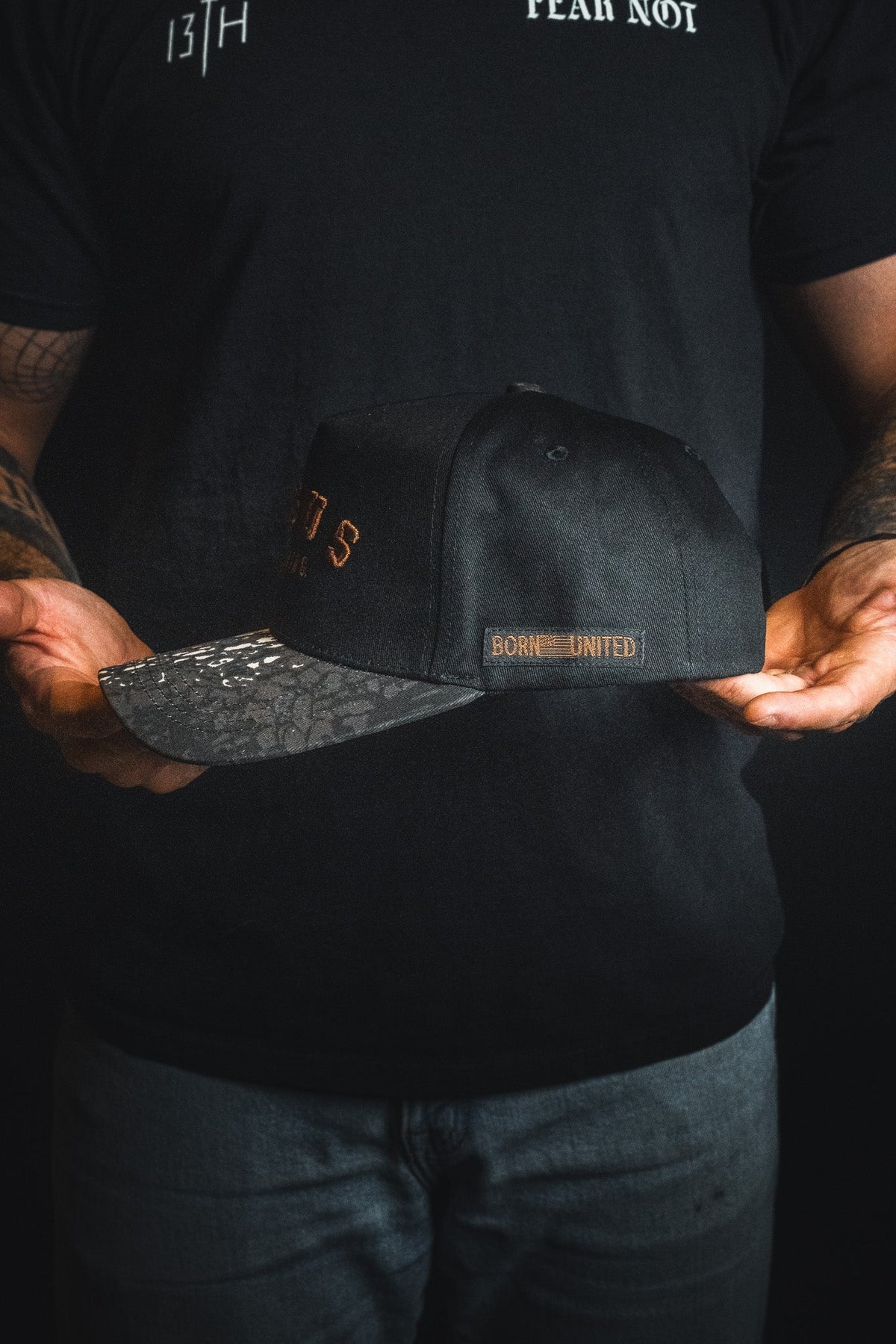 Jesus is King - Black and Darkwood Camo Snapback