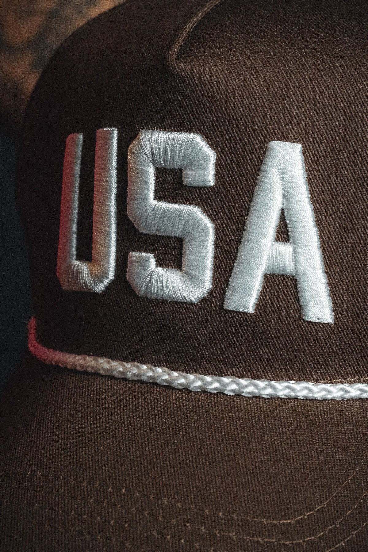USA Brown Snapback Hat