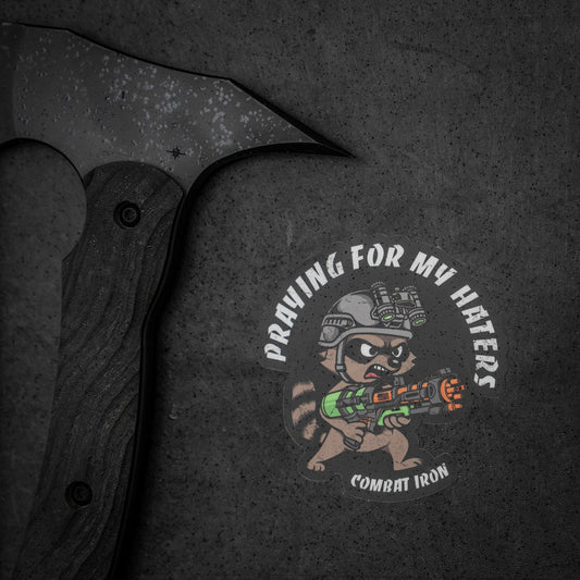 Prayin' for my haters Racoon Decal