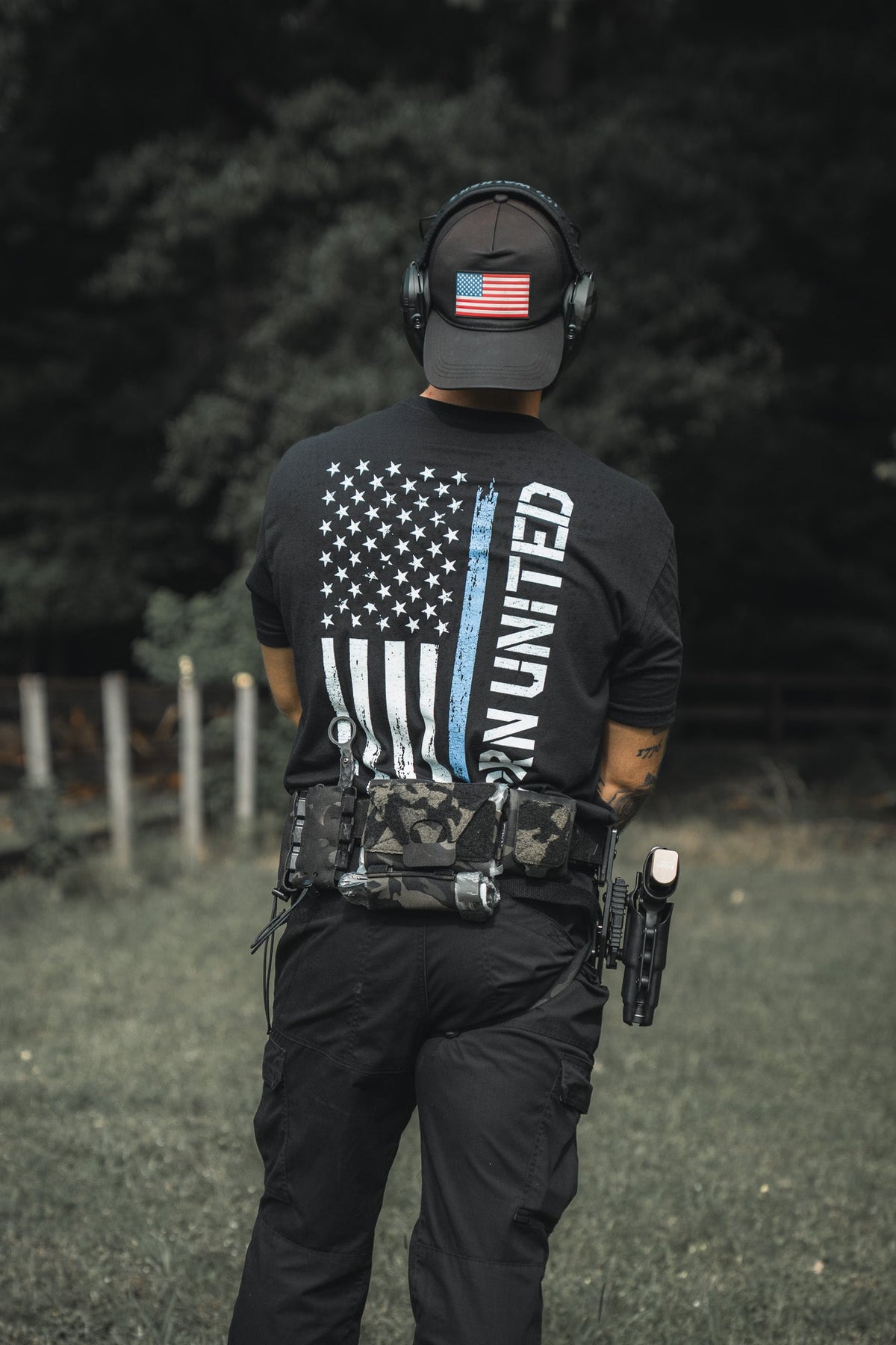 Blue Line Flag Tee