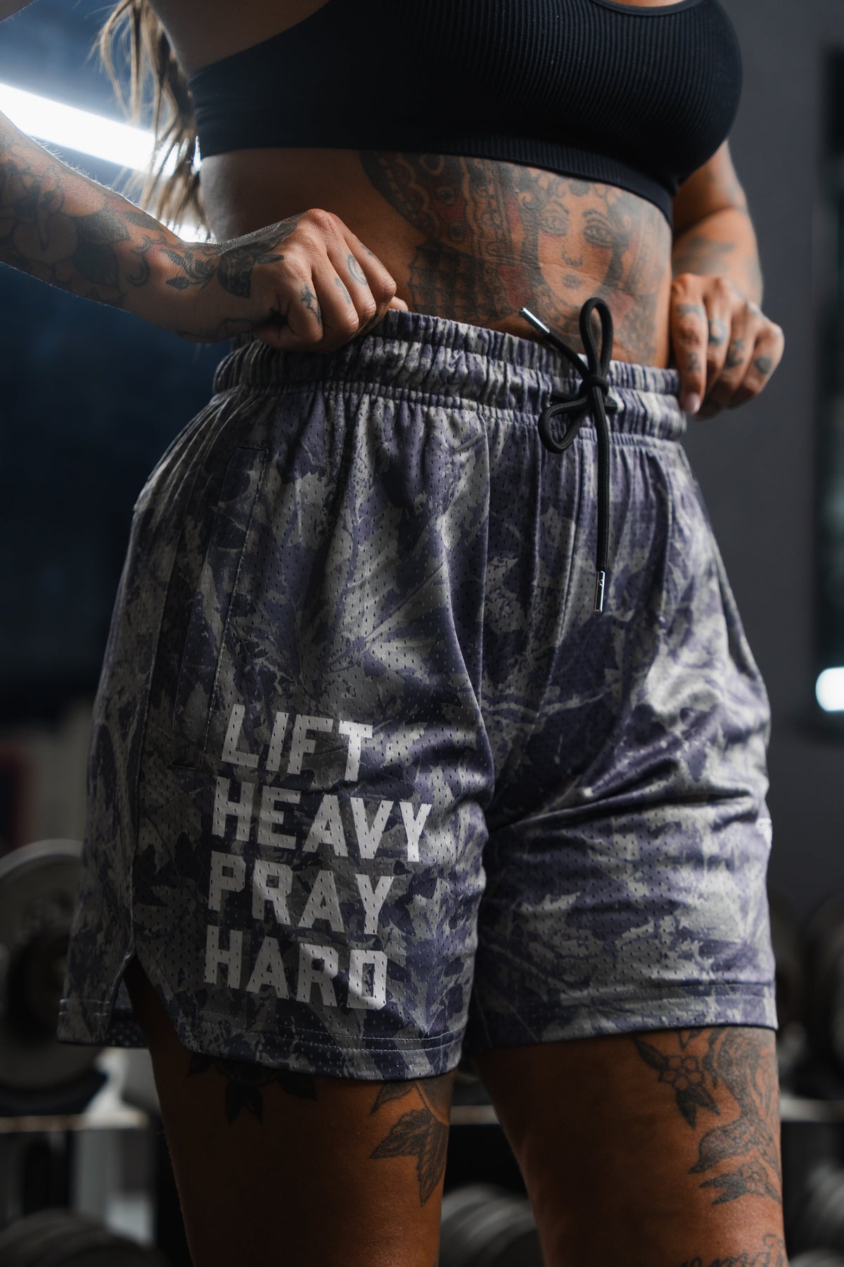 Men's Mesh Lifestyle Shorts | 5.5"- Lift Heavy Pray Hard Deadwood