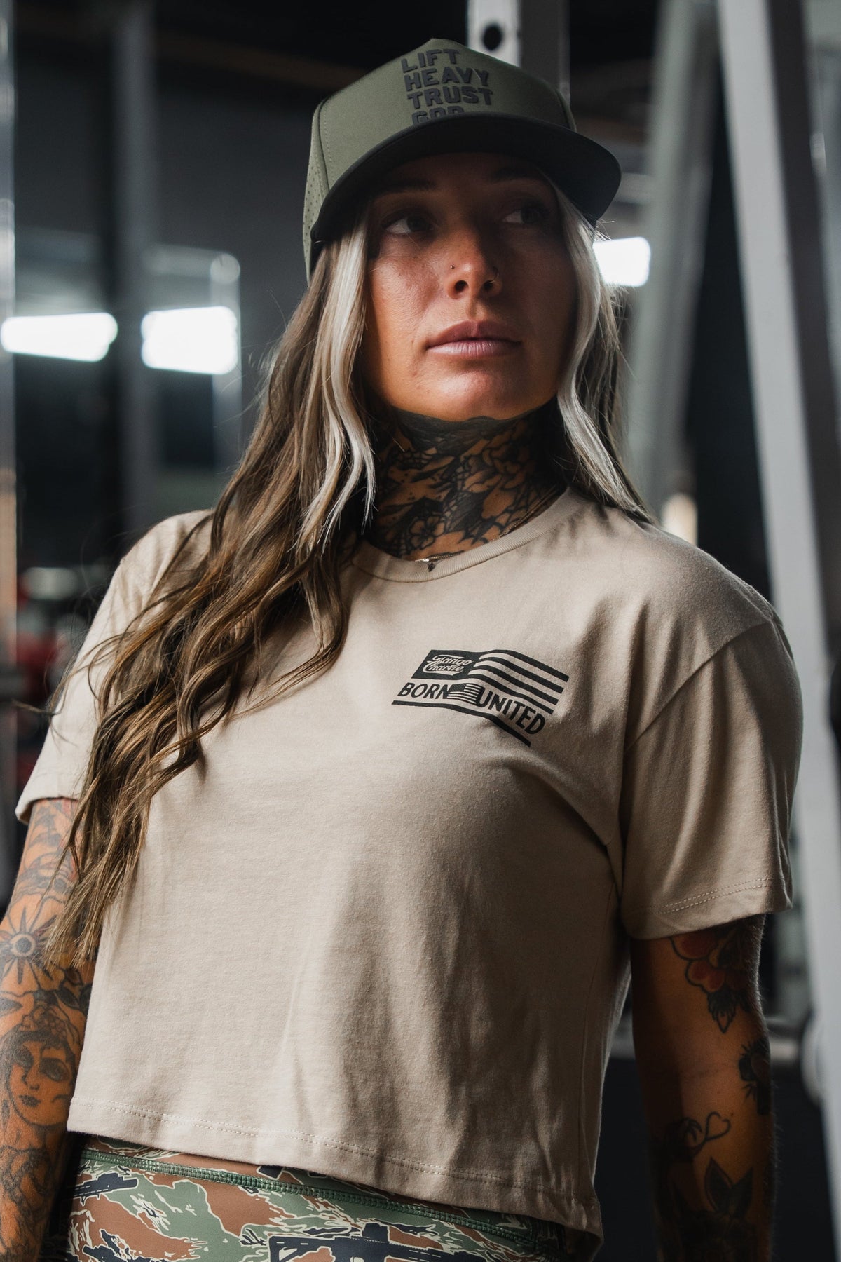 Lift Heavy. Trust God. Hydro - OD Green Snapback Hat