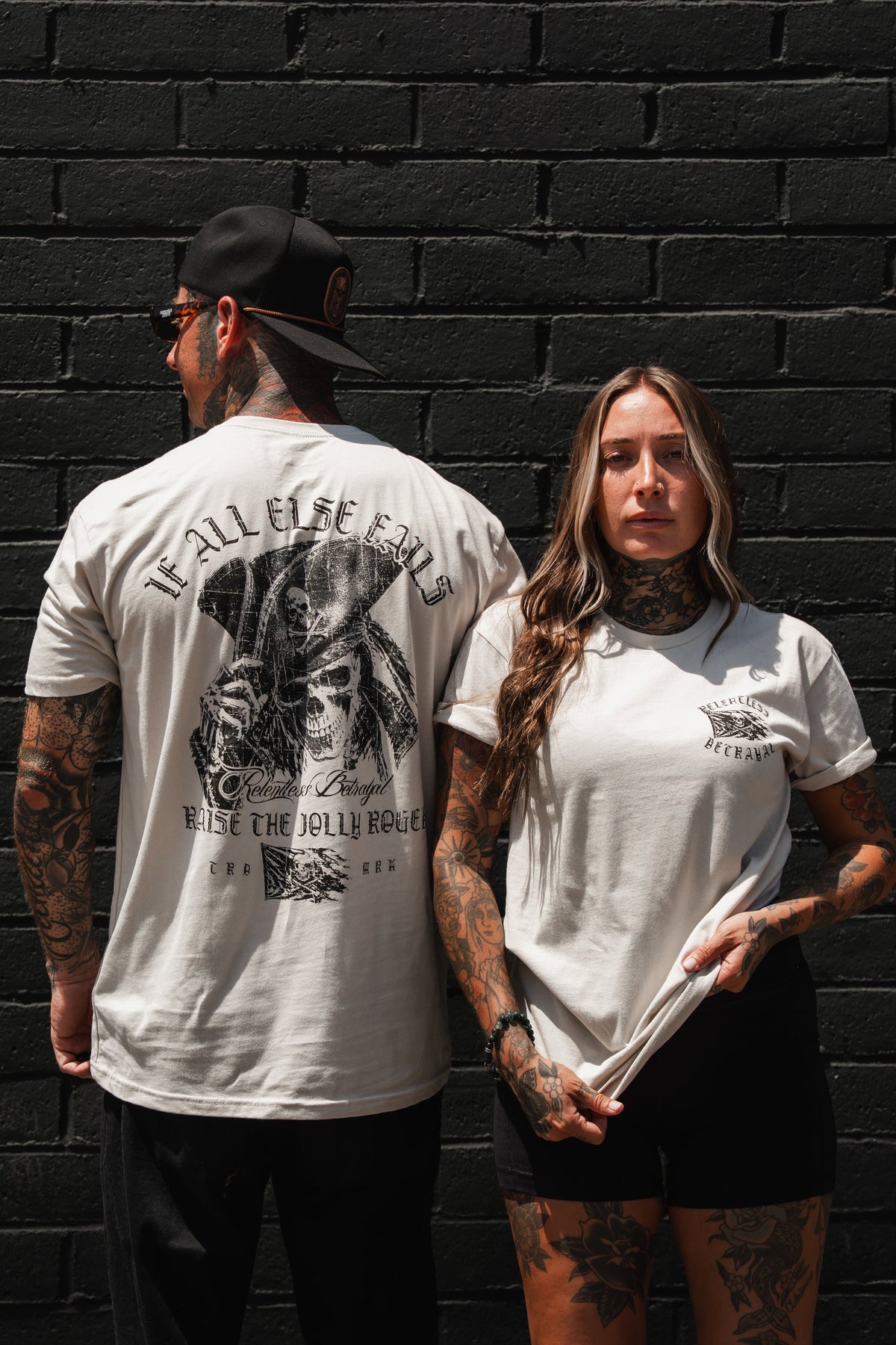 Raise the Jolly Roger Bone T-Shirt