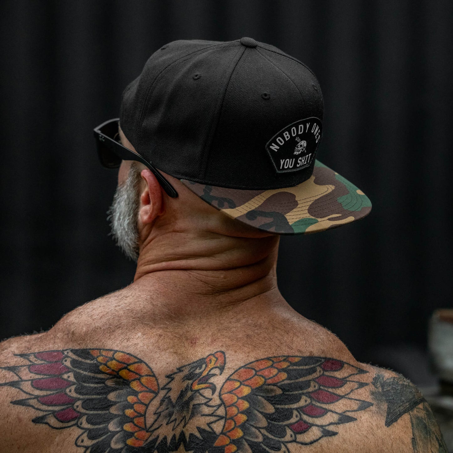Nobody Owes You Shit Arched Patch Flatbill SnapBack Hat