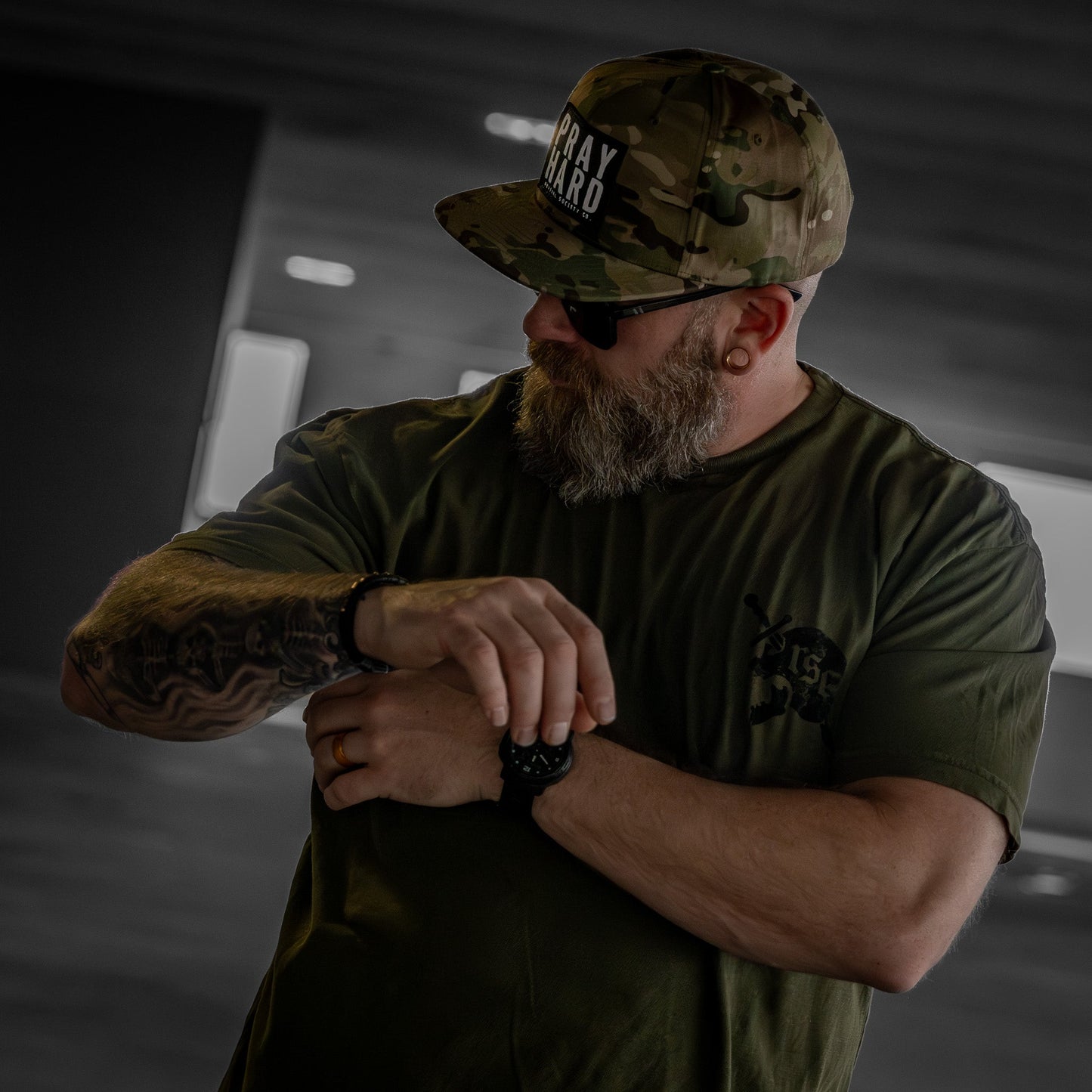 Pray Hard Patch Flatbill Hat