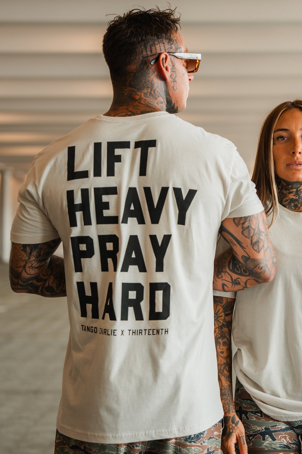 Lift Heavy. Pray Hard. - Tee