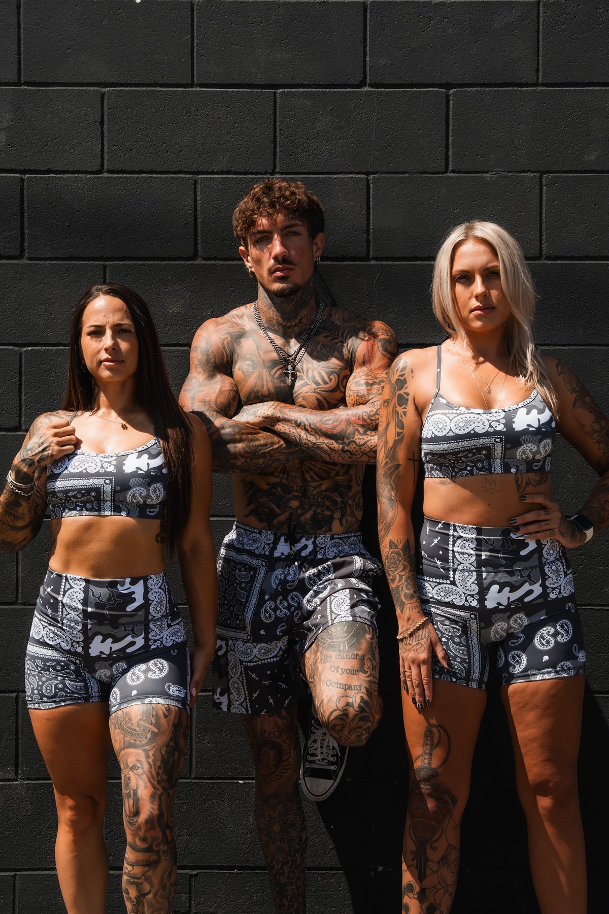 Women's High-Waisted Seamless Front Compression Training Shorts | Pew Pew Paisley