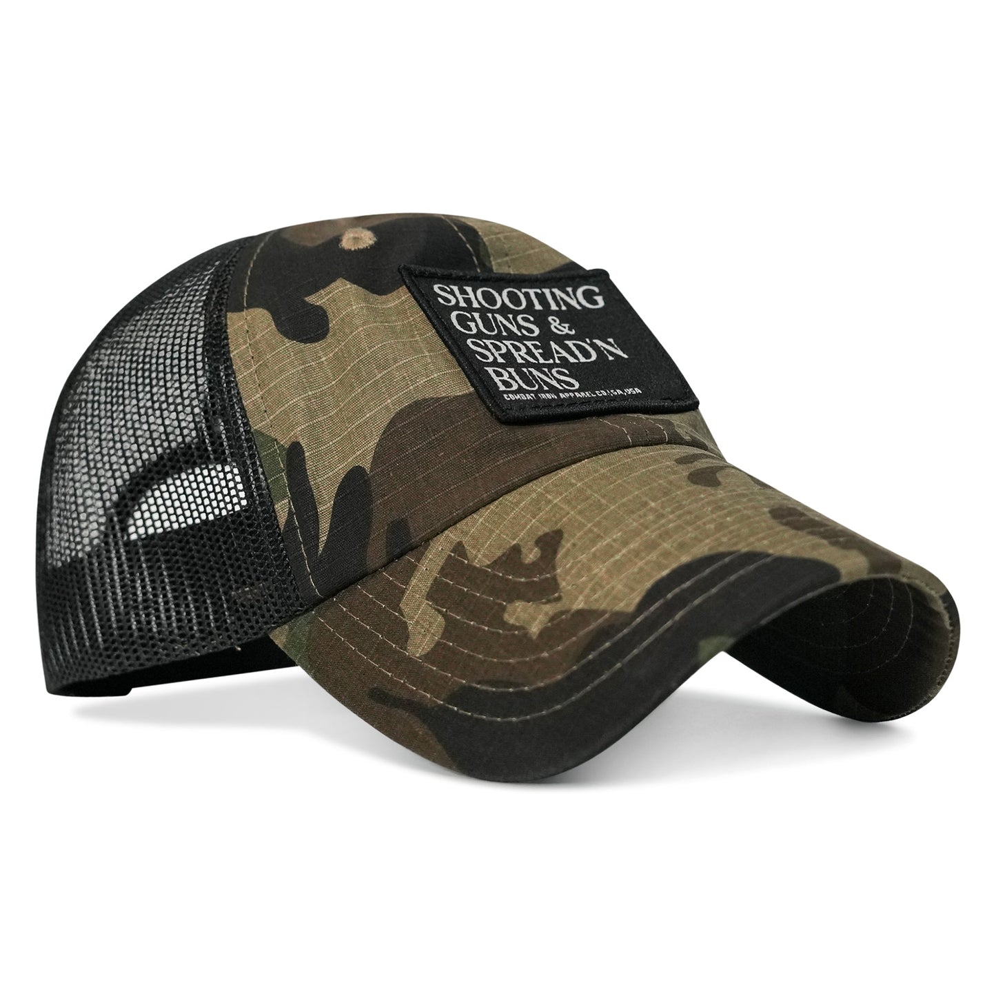 Shooting Guns and Spreading Buns  Patch Tactical Ripstop Mesh Snapback Hat