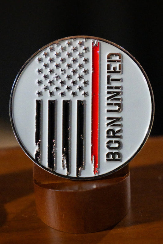 Red Line Flag Challenge Coin