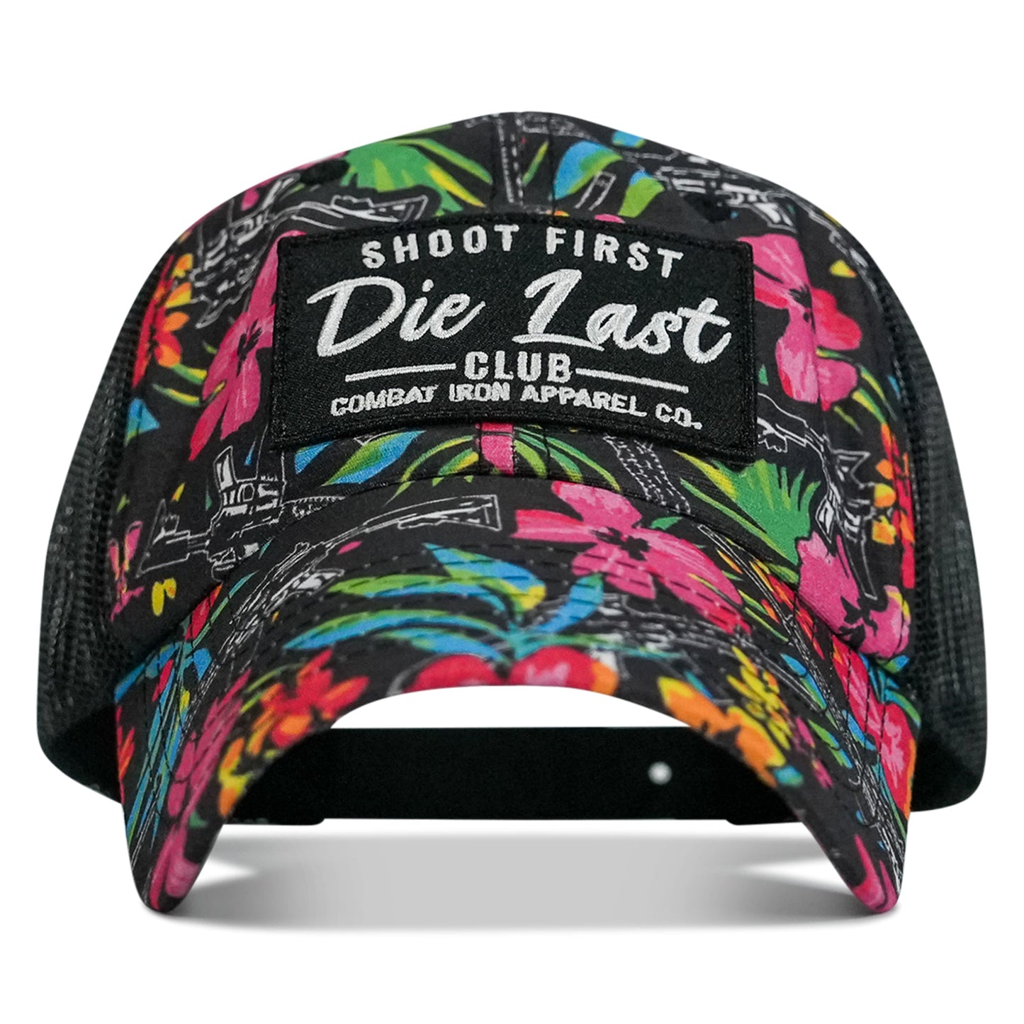 Shoot First. Die Last. Club Patch Tactical Ripstop Mesh Snapback Hat