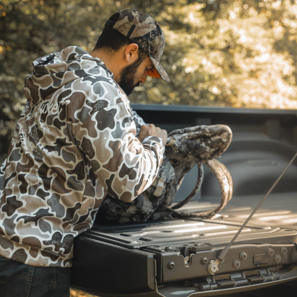 Wood Ducks Premium Athletic Duck Camo Hoodie
