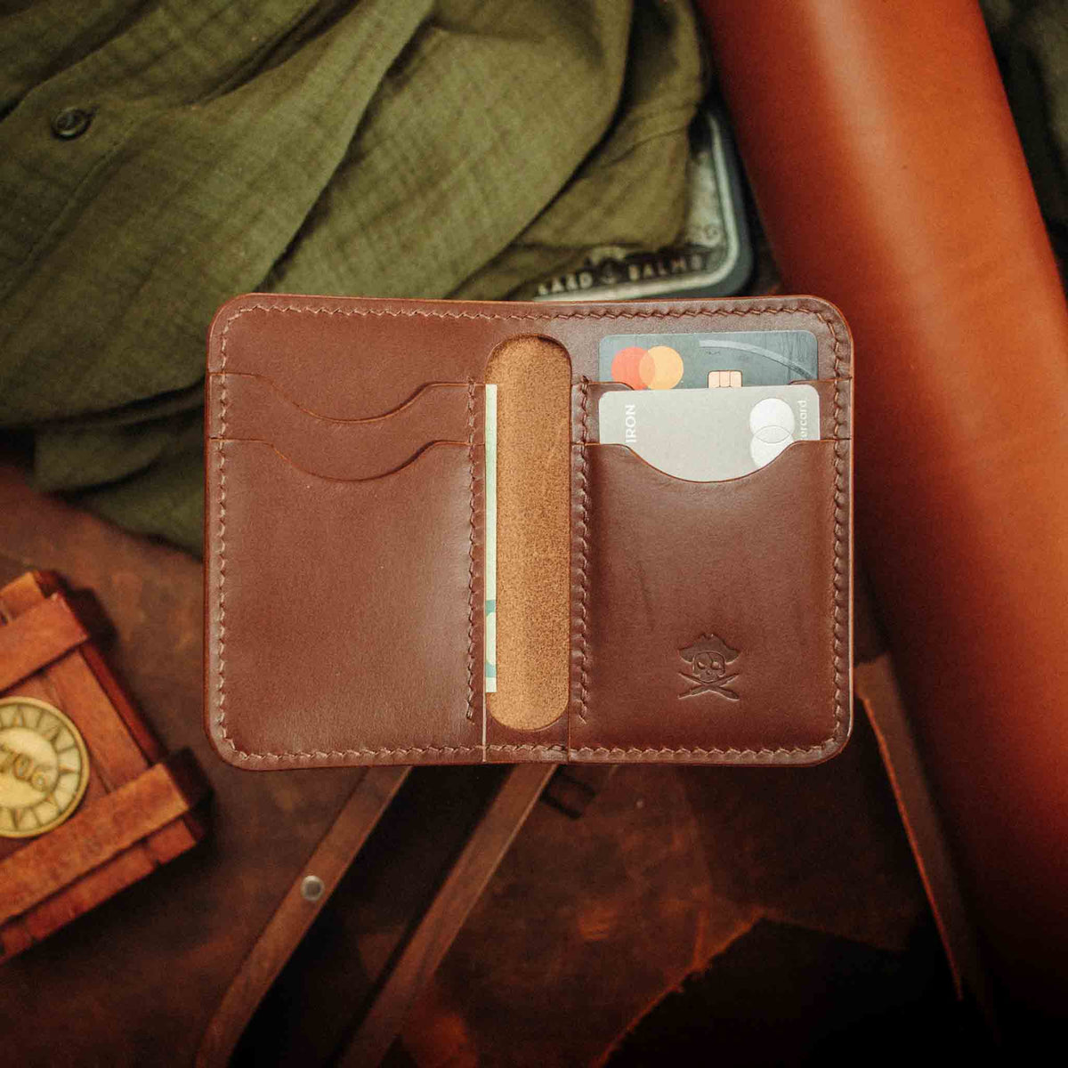 Pirate Goods Buccaneer – Slim Leather Bifold Wallet
