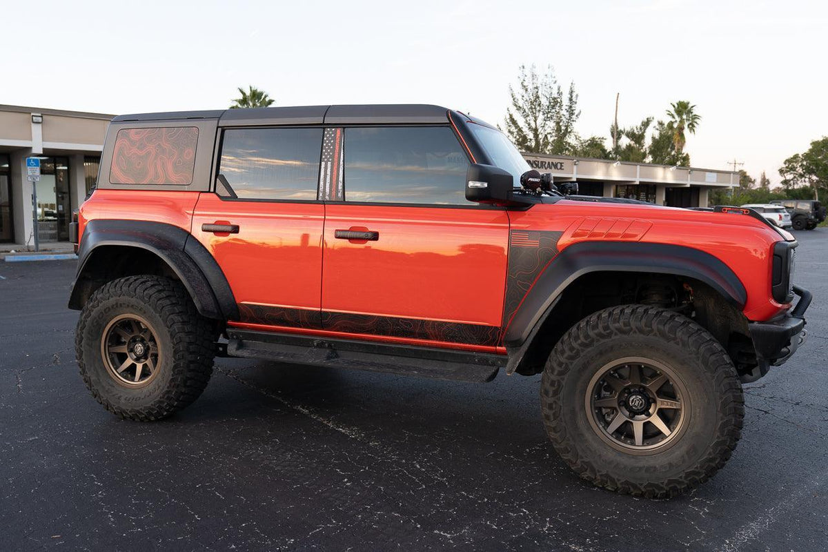 Topo Hardtop Side Window Overlays - 2021+ Bronco 4 Door