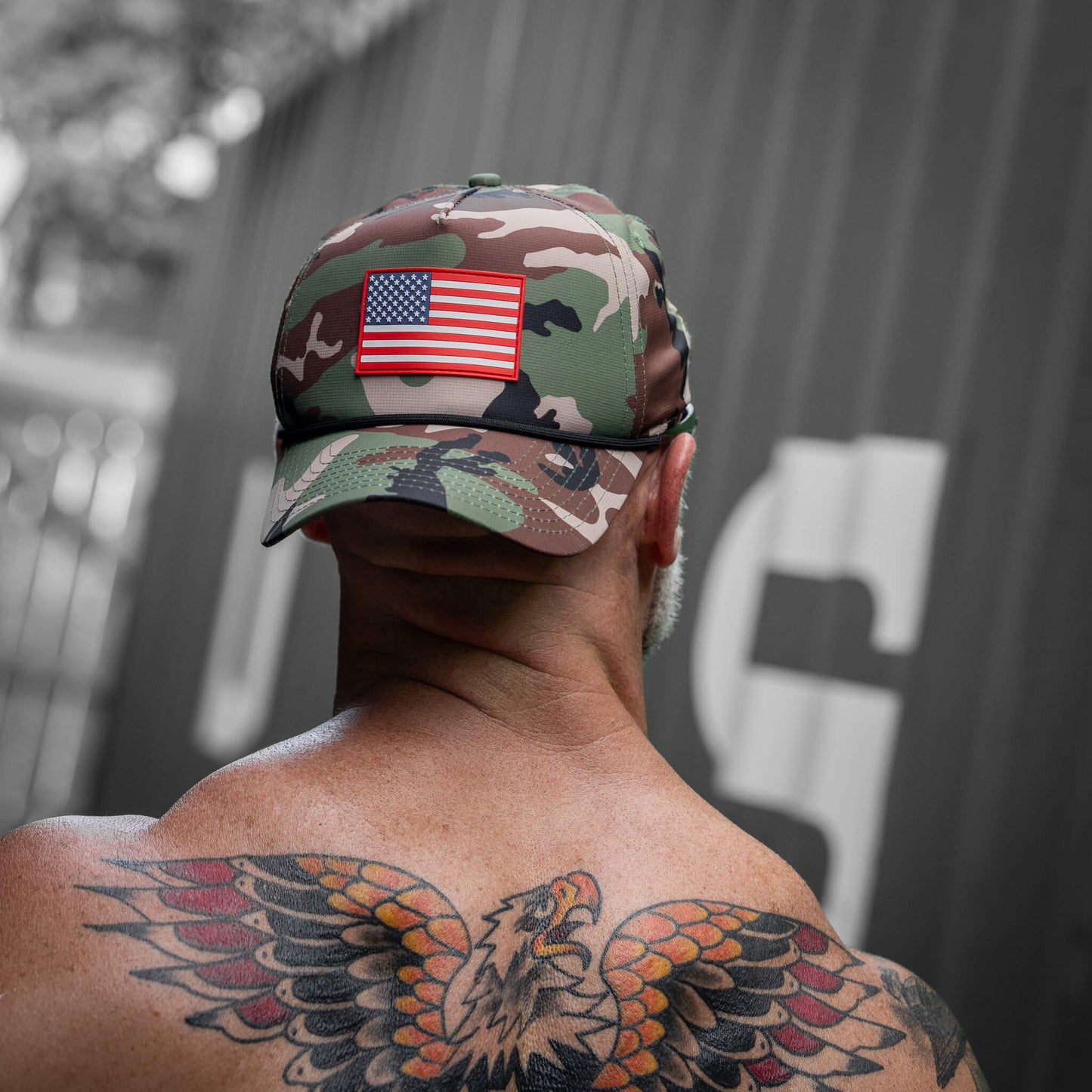 American Flag PVC Patch Waterproof Weekender Snapback