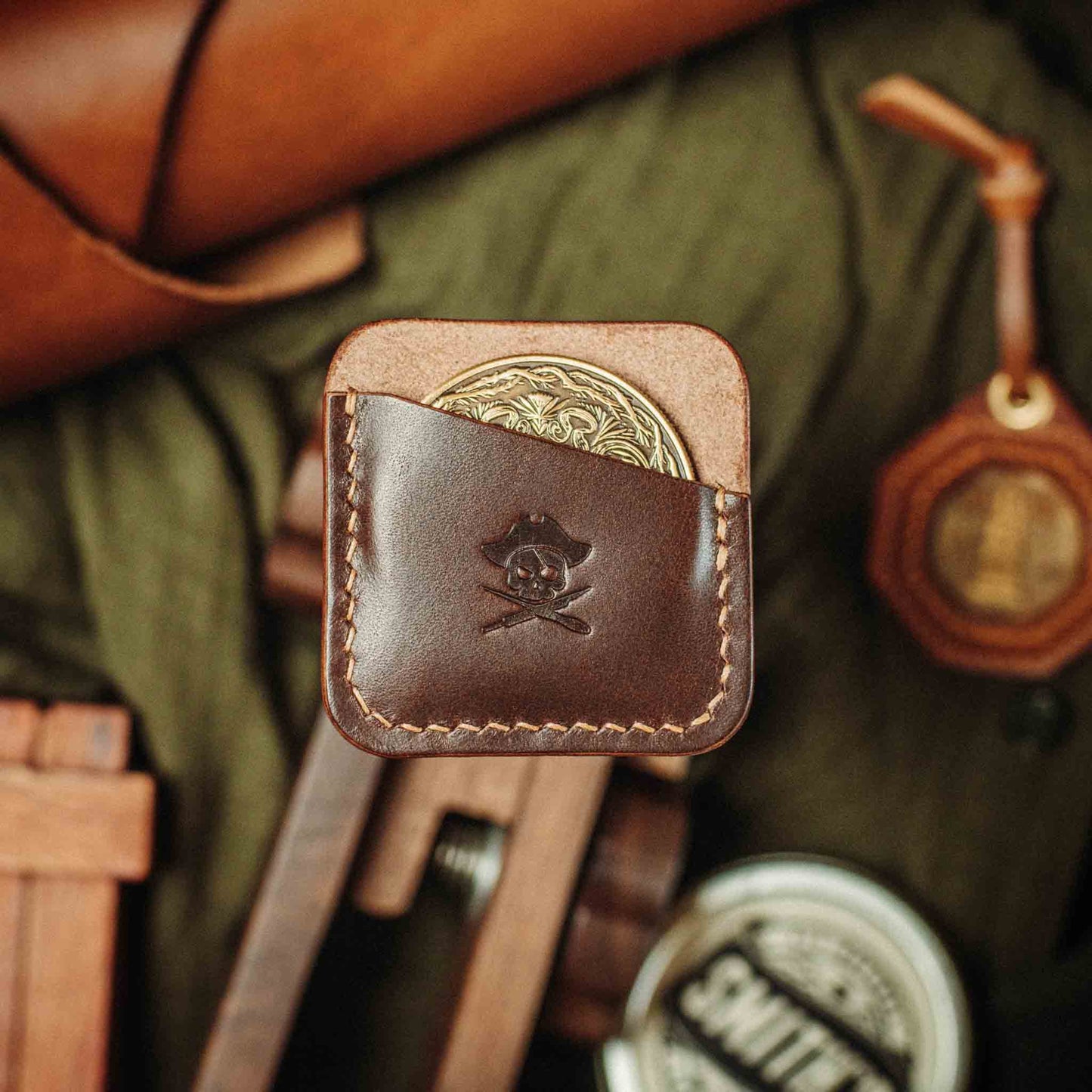 Pirate Goods Peso Pocket – Leather Challenge Coin holder for EDC