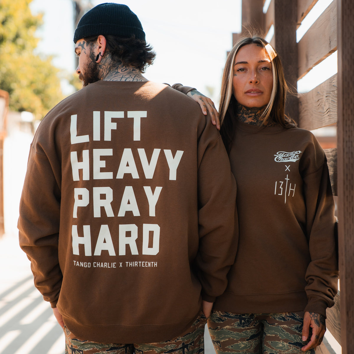 Lift Heavy. Pray Hard. - Crewneck