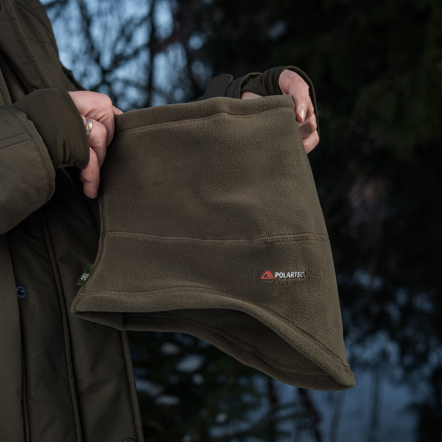 M-Tac Anatomical Neck Gaiter with Drawcord Polartec