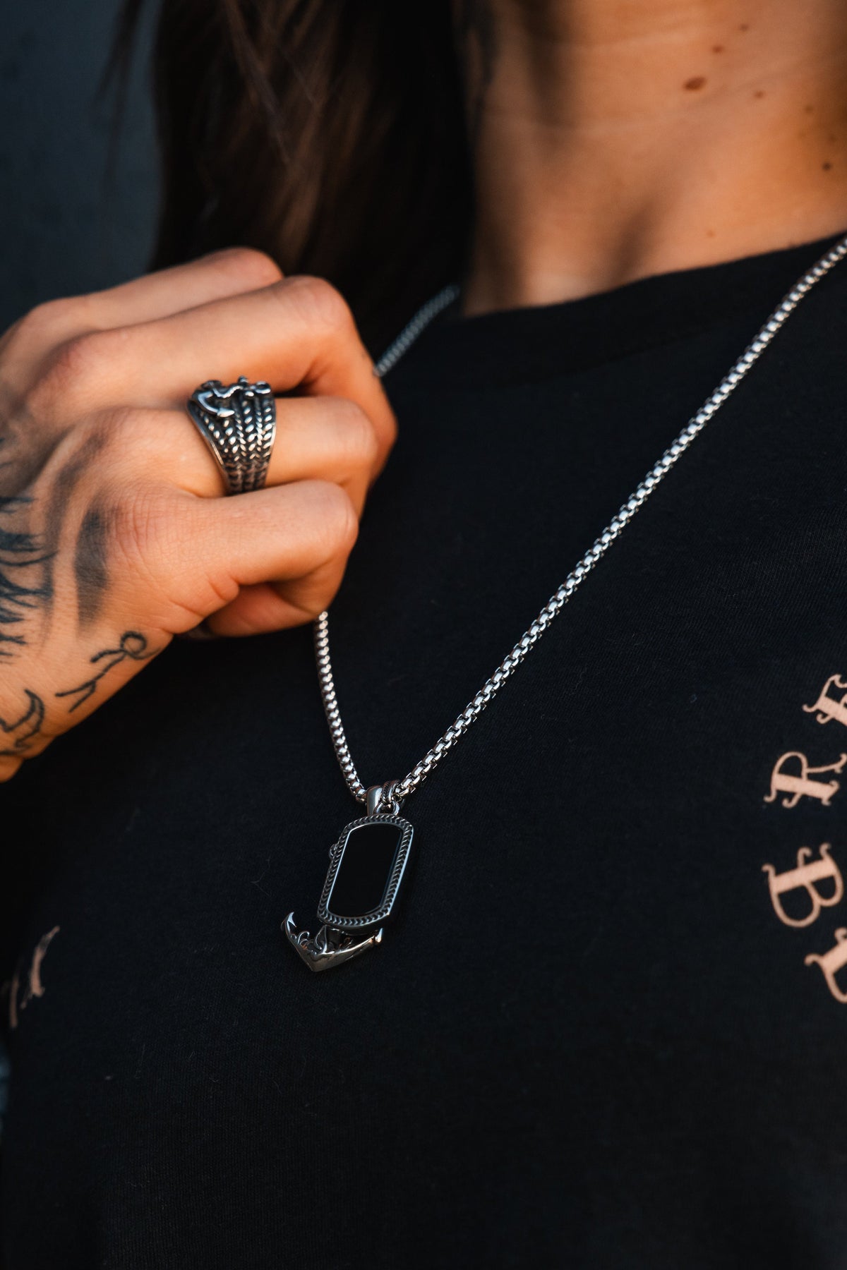 Anchored in Darkness Necklace